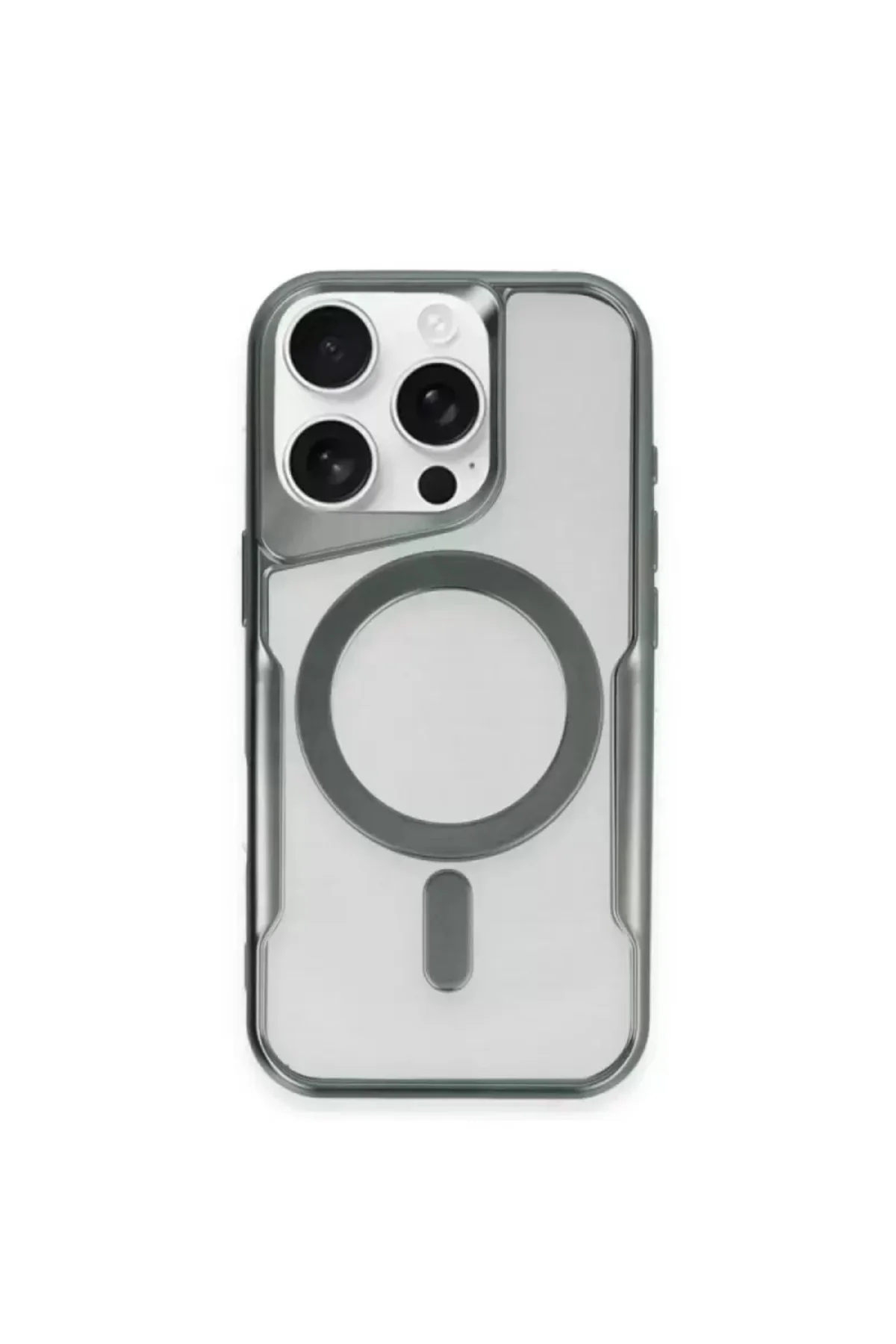 Newface İphone 12 Kılıf Boyi Magsafe Silikon Kapak - Yeşil