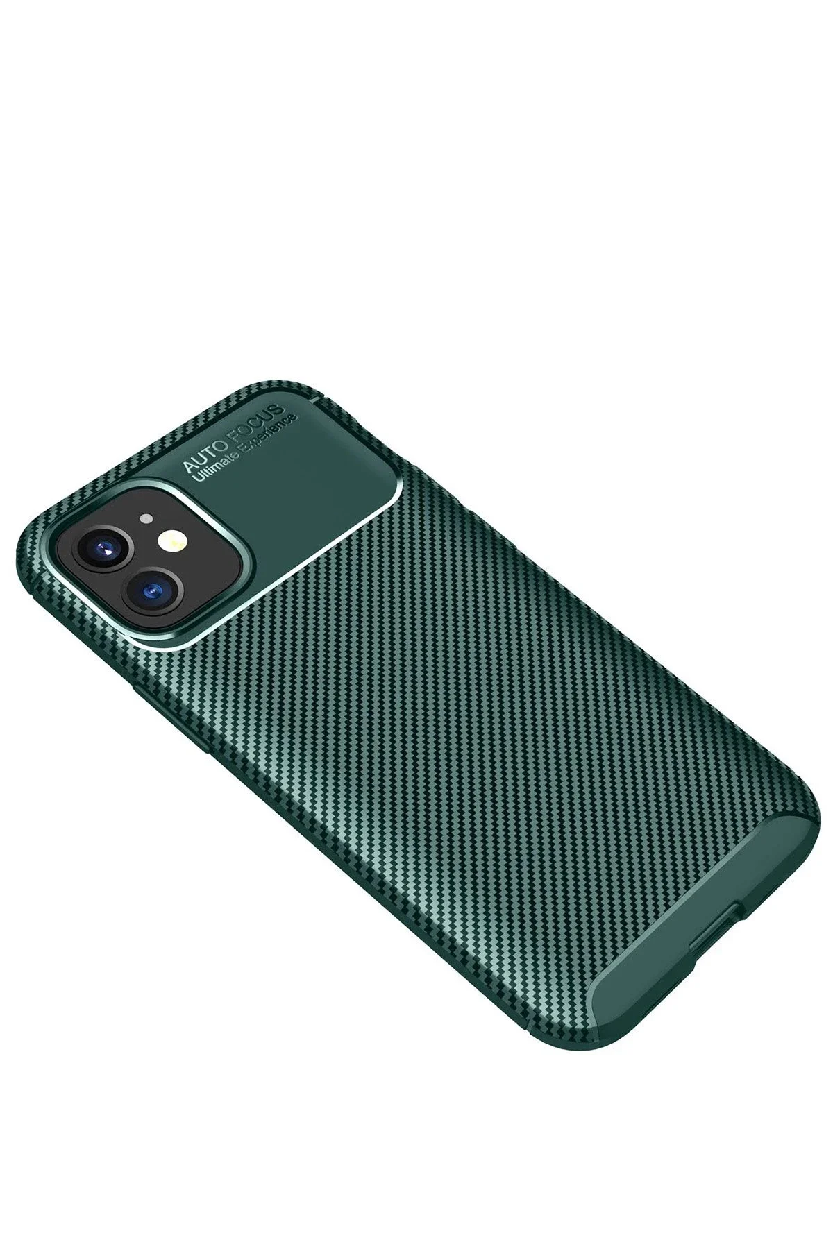 Newface İphone 12 Mini Kılıf Auto Focus Karbon Kapak - Yeşil