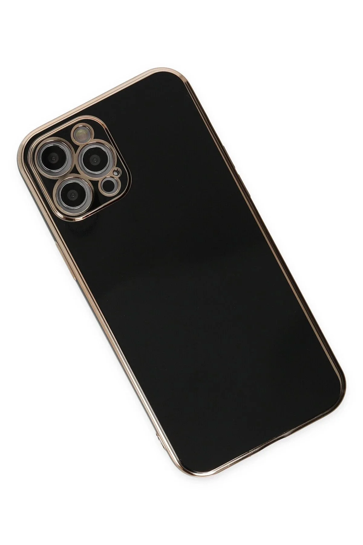 Newface İphone 12 Pro Kılıf Volet Silikon - Siyah