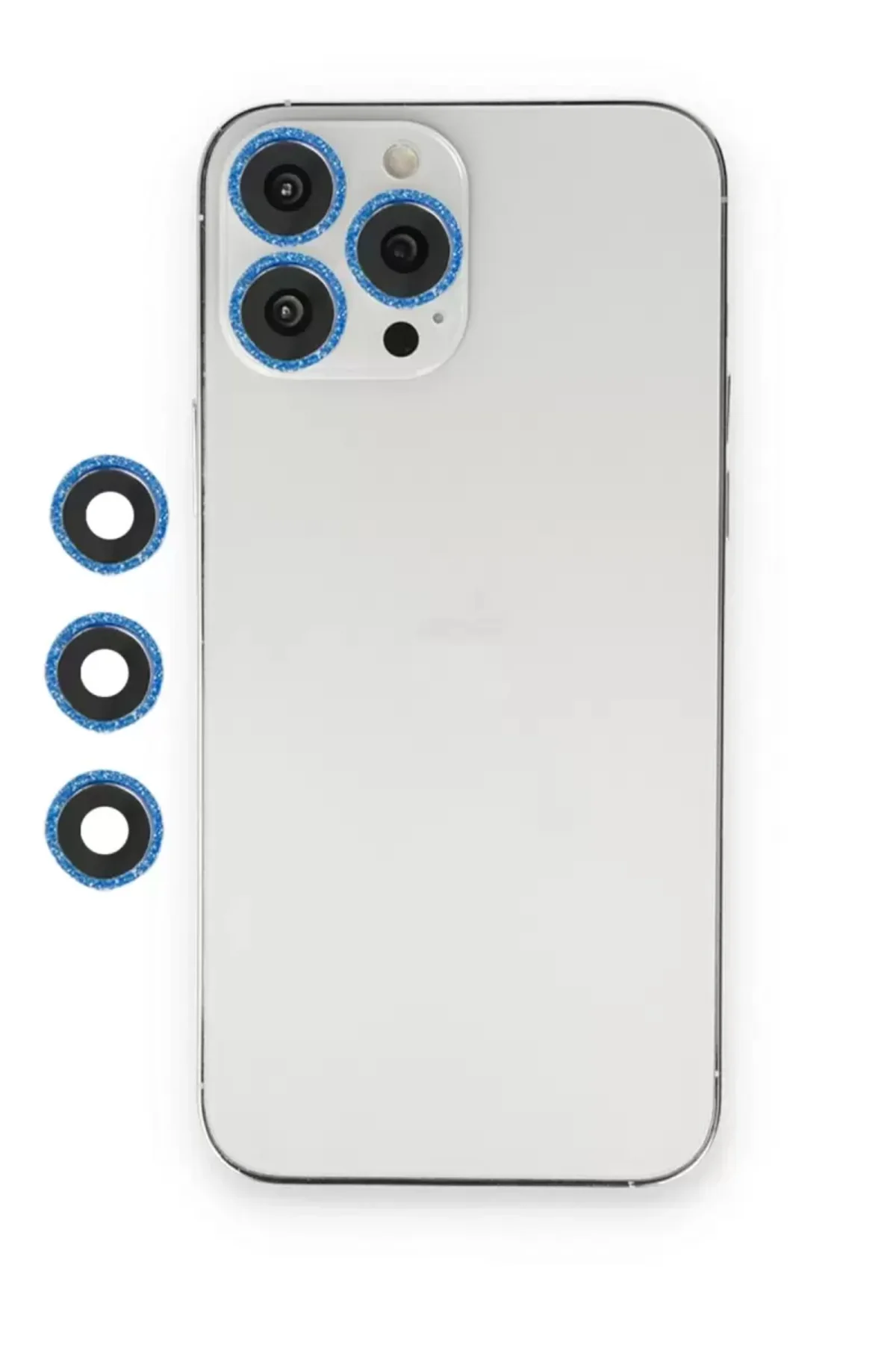 Newface İphone 12 Pro Shine Kamera Lens - Mavi