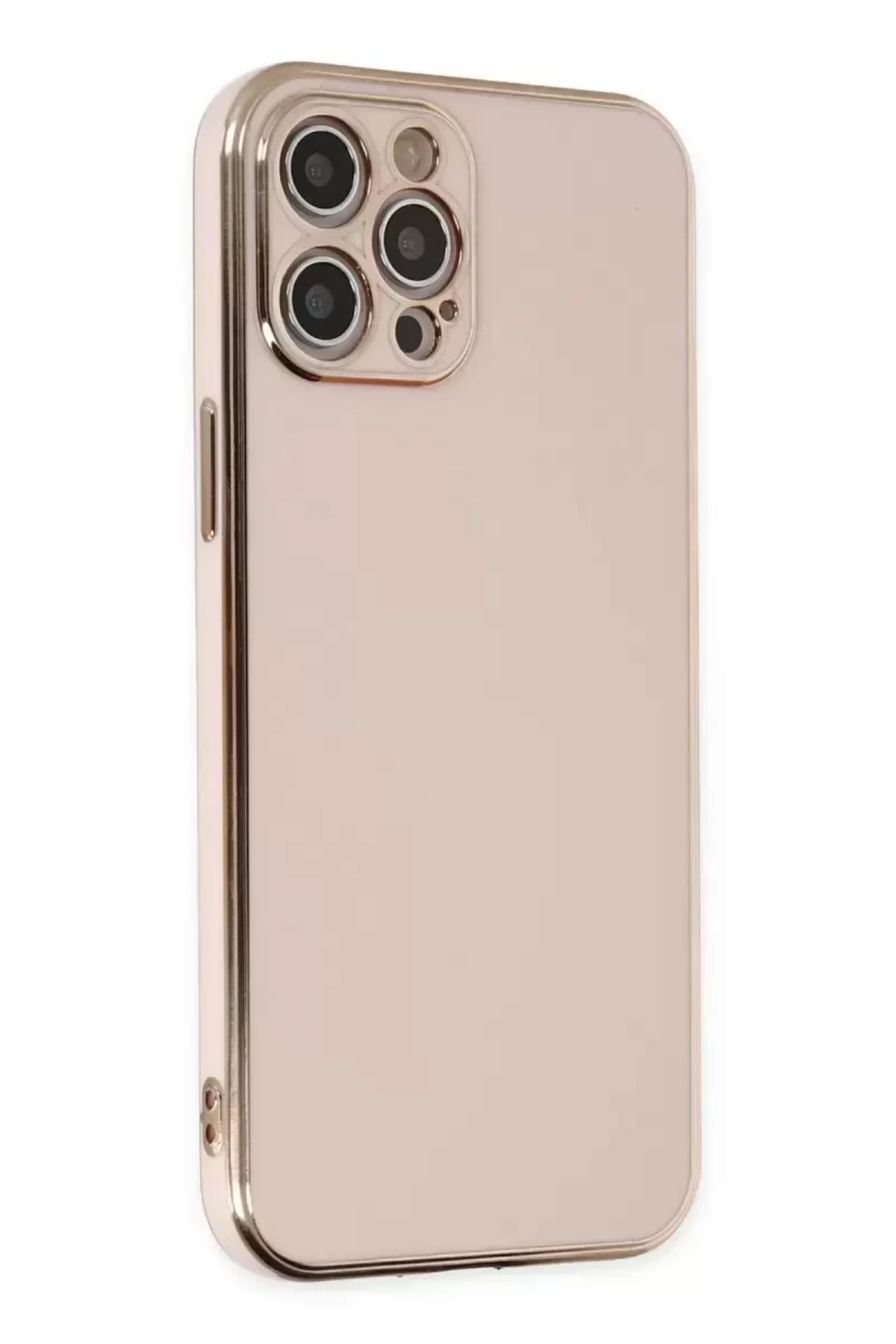 Newface İphone 12 Pro Max Kılıf Volet Silikon - Pembe