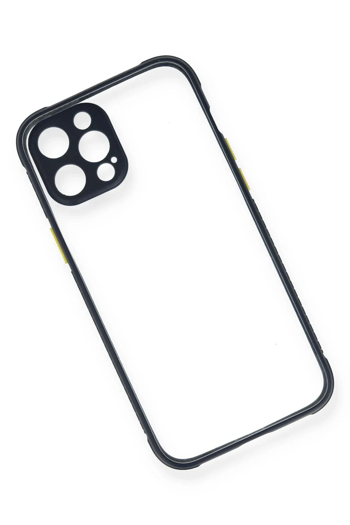 Newface İphone 12 Pro Kılıf Miami Şeffaf Silikon - Lacivert