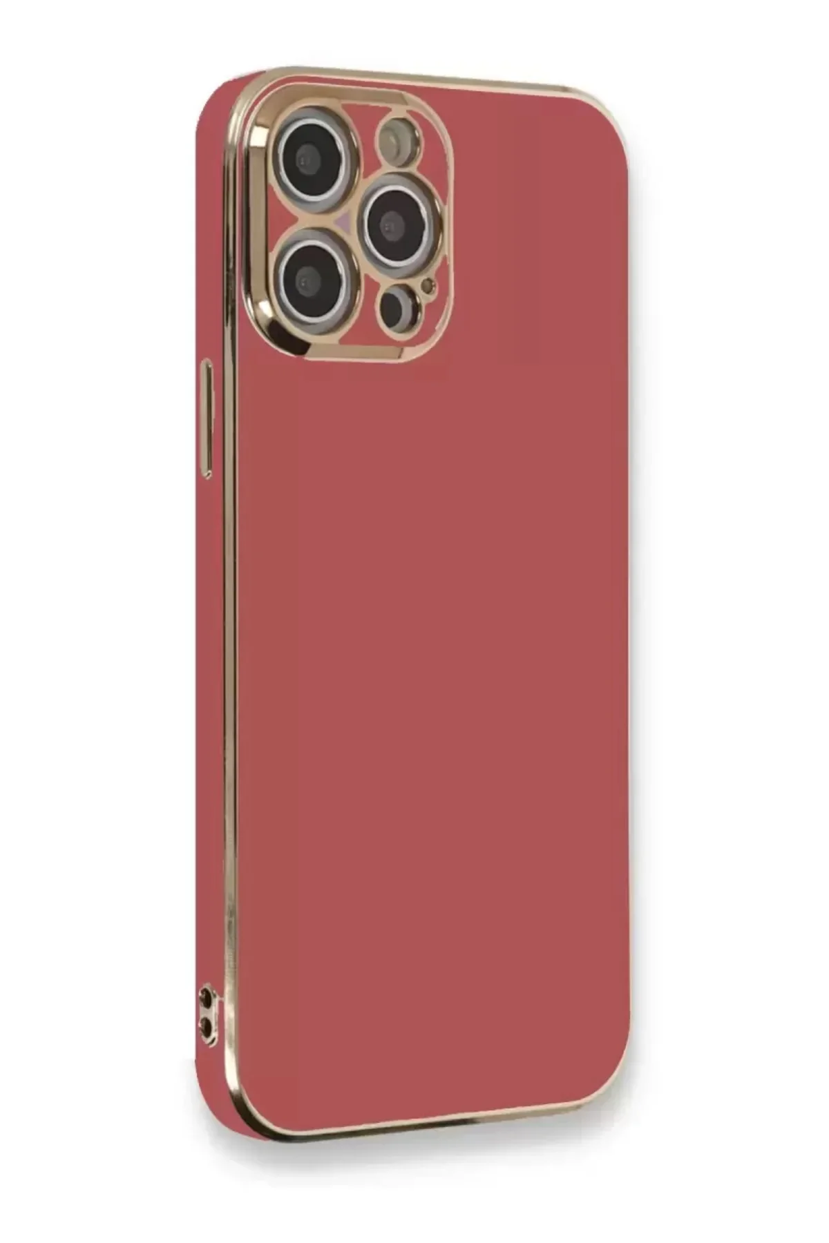 Newface İphone 12 Pro Max Kılıf Volet Silikon - Kırmızı