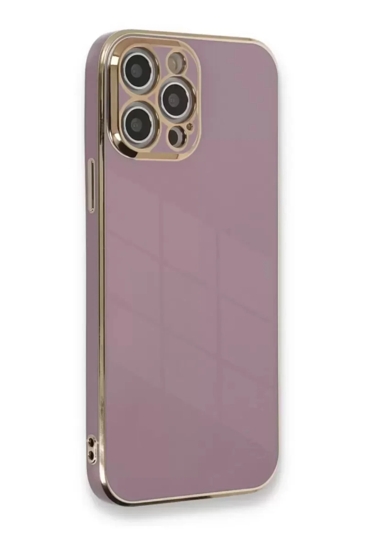 Newface İphone 12 Pro Max Kılıf Volet Silikon - Mor