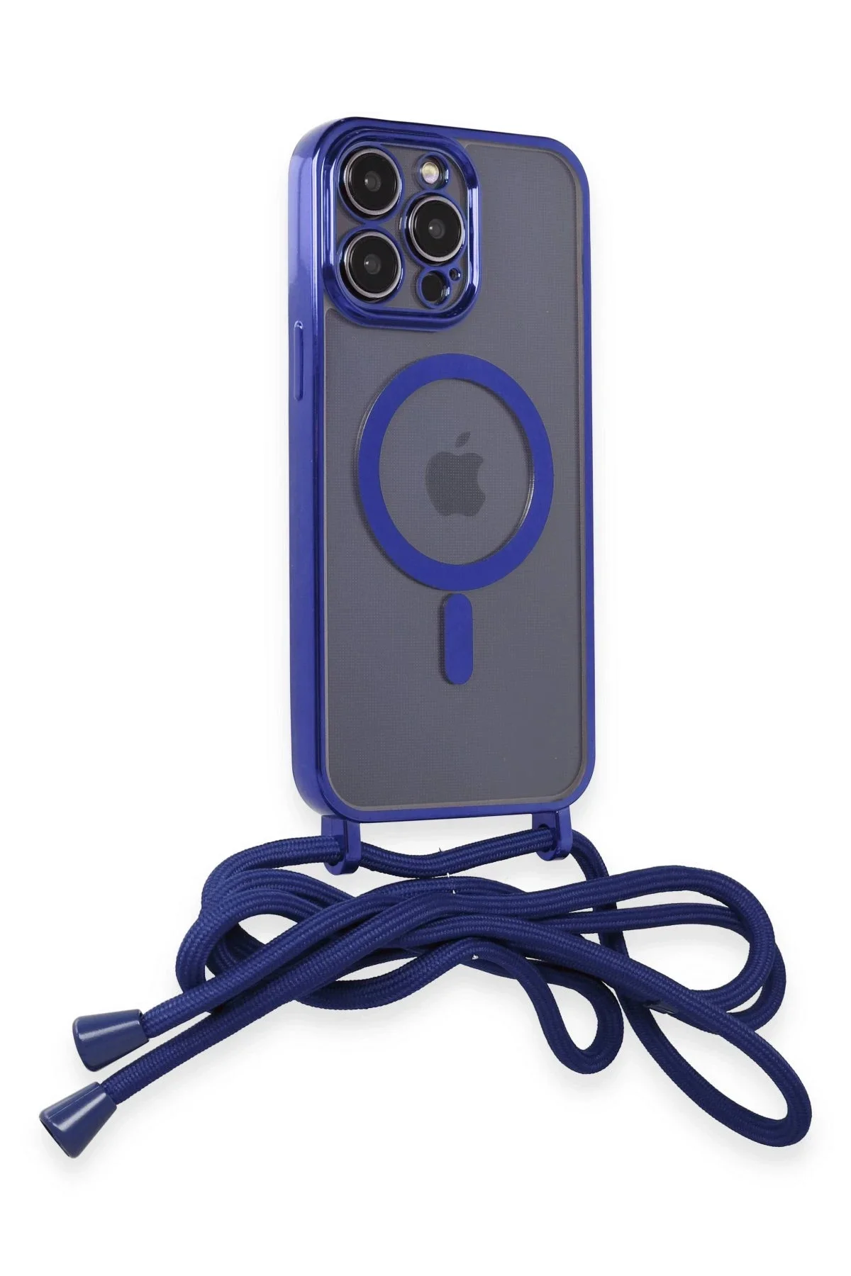 Newface İphone 12 Pro Kılıf Divo Lazer Askılı Magsafe Kapak - Mavi