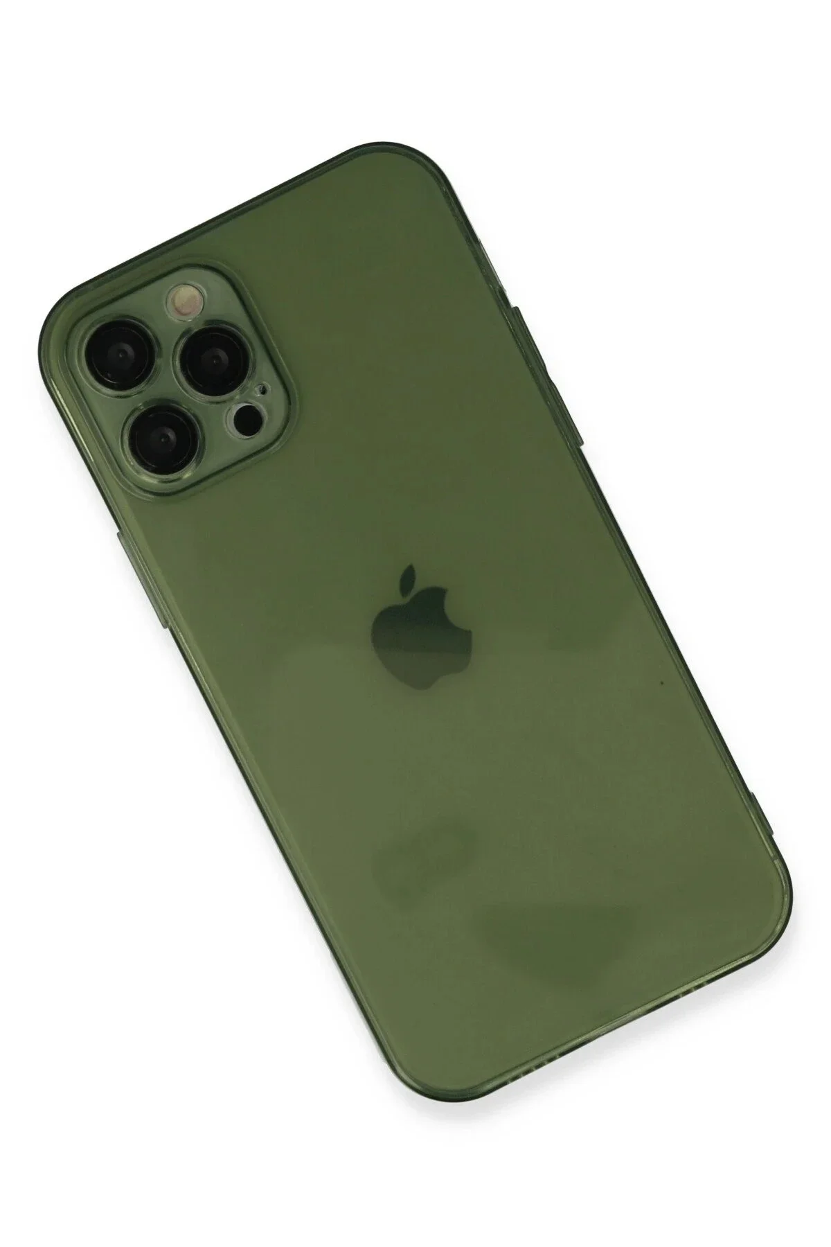 Newface İphone 12 Pro Max Kılıf Fly Lens Silikon - Yeşil