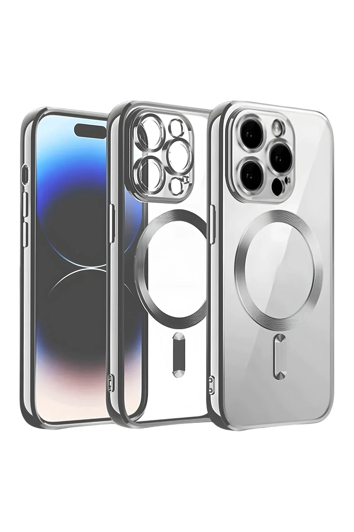 Newface İphone 12 Pro Kılıf Kross Magneticsafe Kapak - Titan Gri