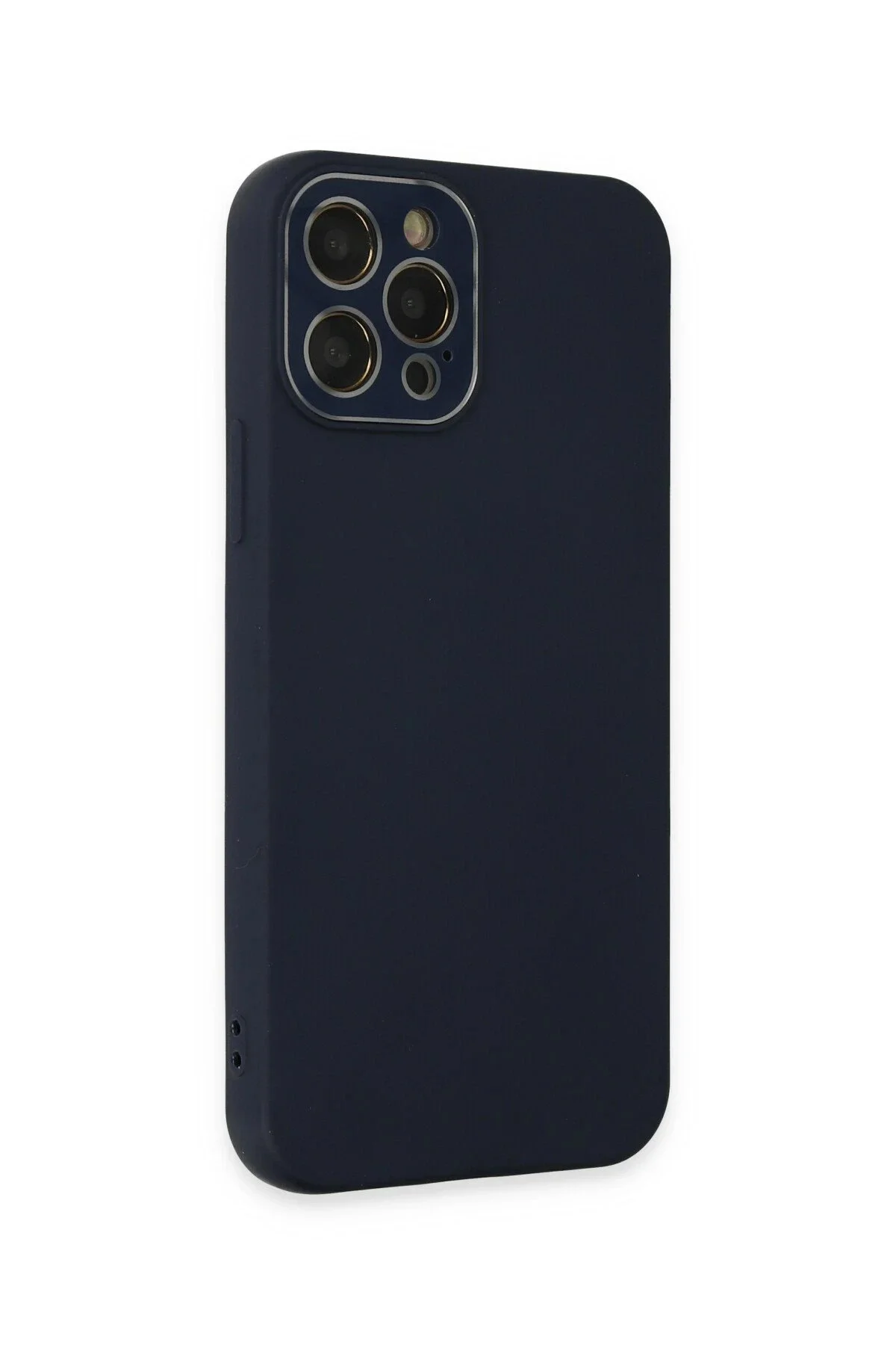 Newface İphone 12 Pro Max Kılıf Lansman Glass Kapak - Lacivert