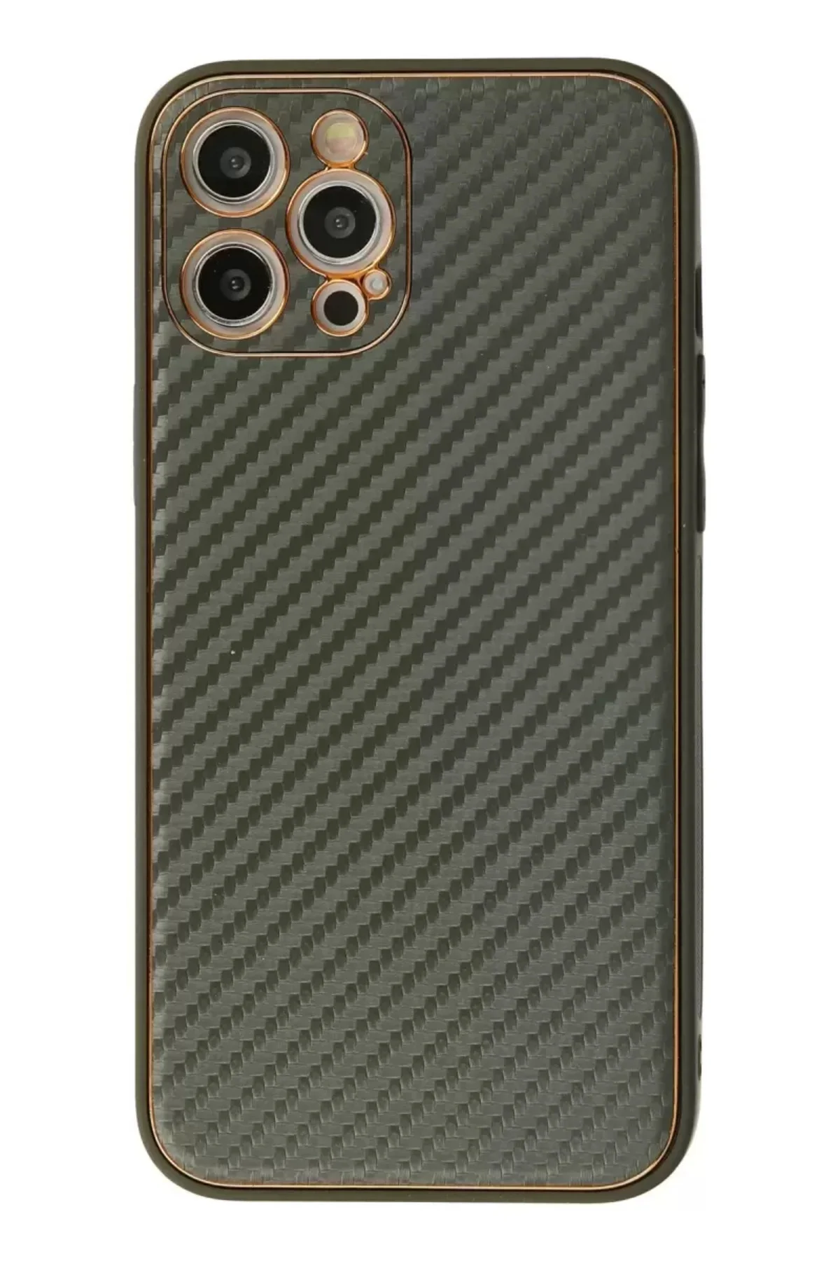 Newface İphone 12 Pro Kılıf Coco Karbon Silikon - Füme