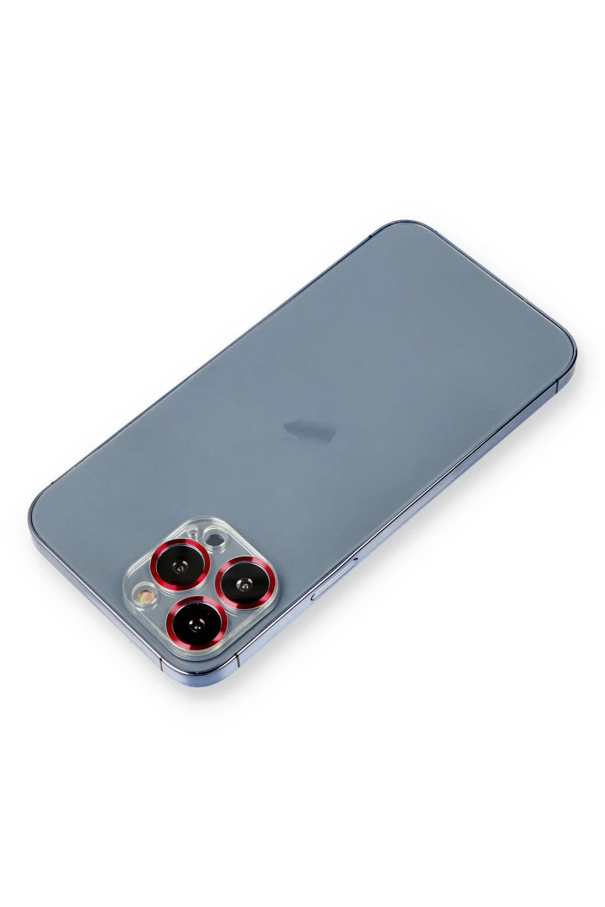 Newface İphone 12 Pro Max Metal Kamera Lens Koruma Cam - Kırmızı
