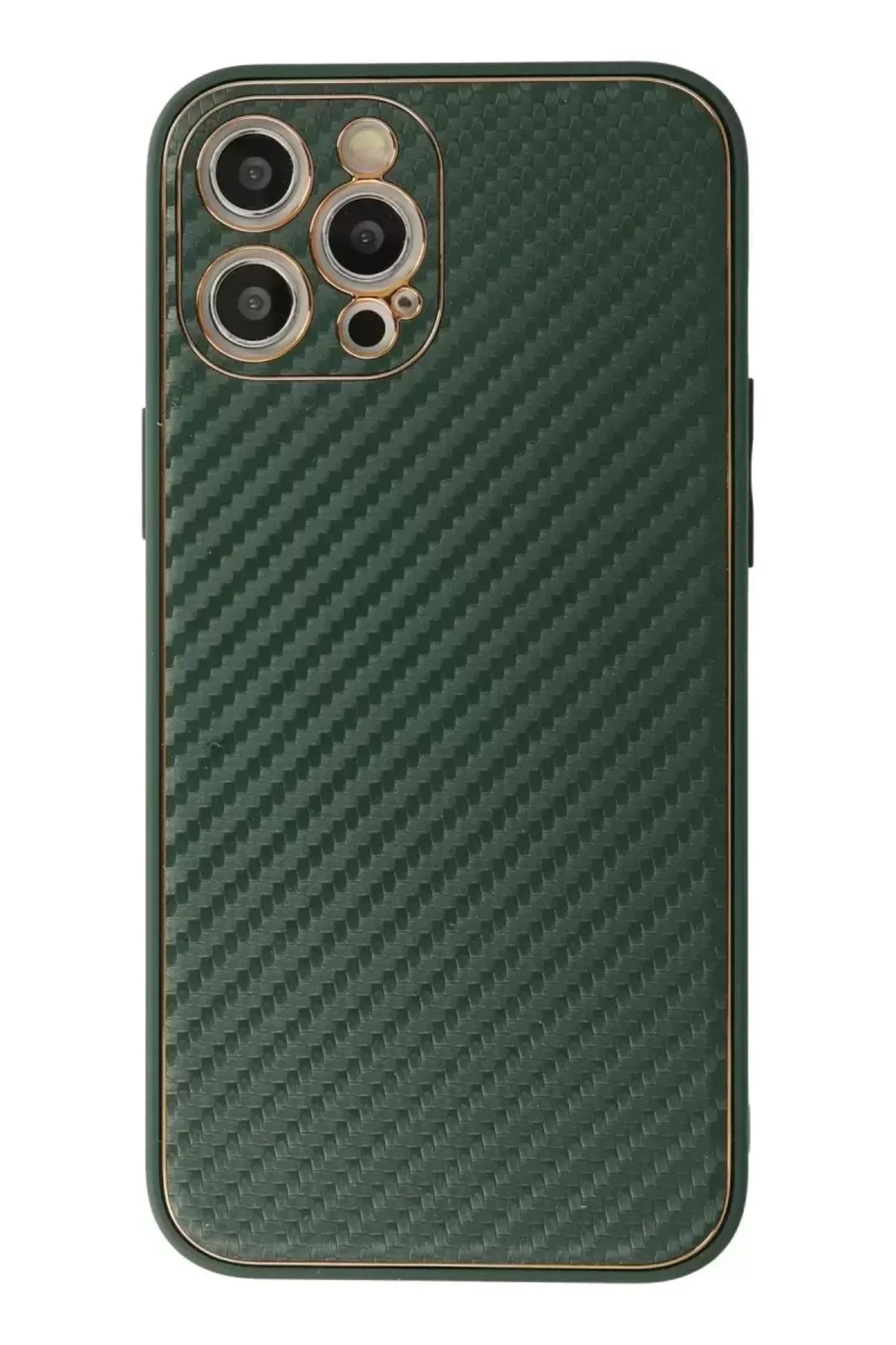 Newface İphone 12 Pro Max Kılıf Coco Karbon Silikon - Yeşil