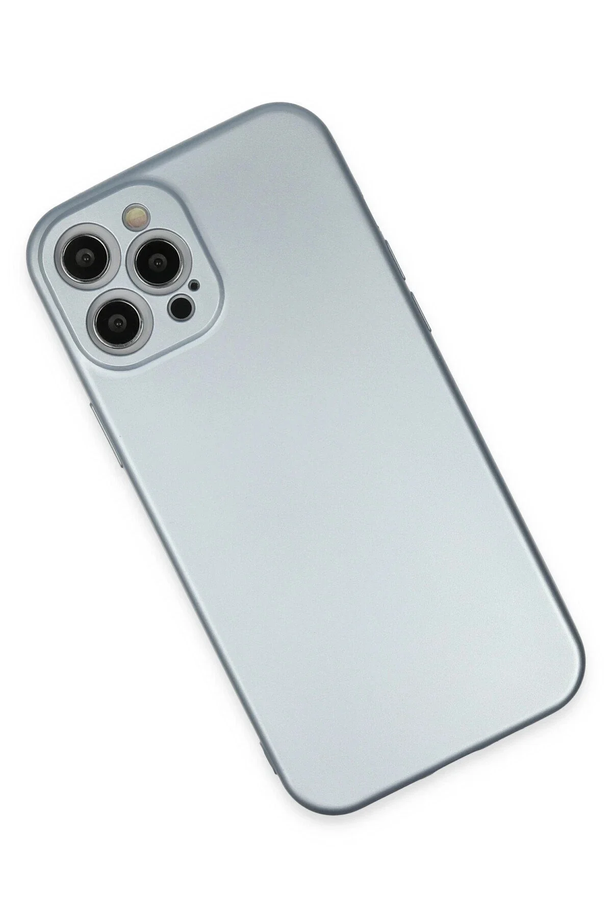 Newface İphone 12 Pro Max Kılıf Nano İçi Kadife Silikon - Sky Blu