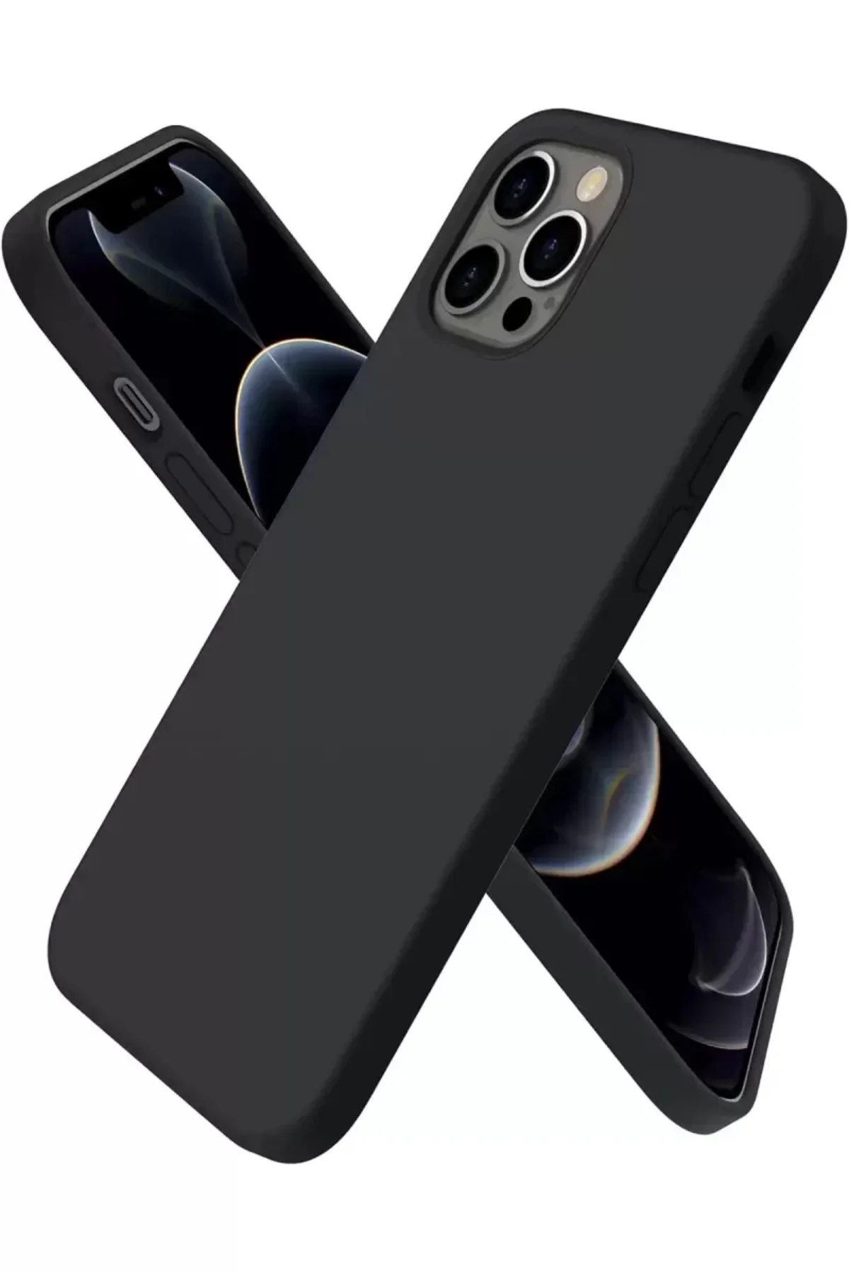 Newface İphone 12 Pro Kılıf First Silikon - Siyah