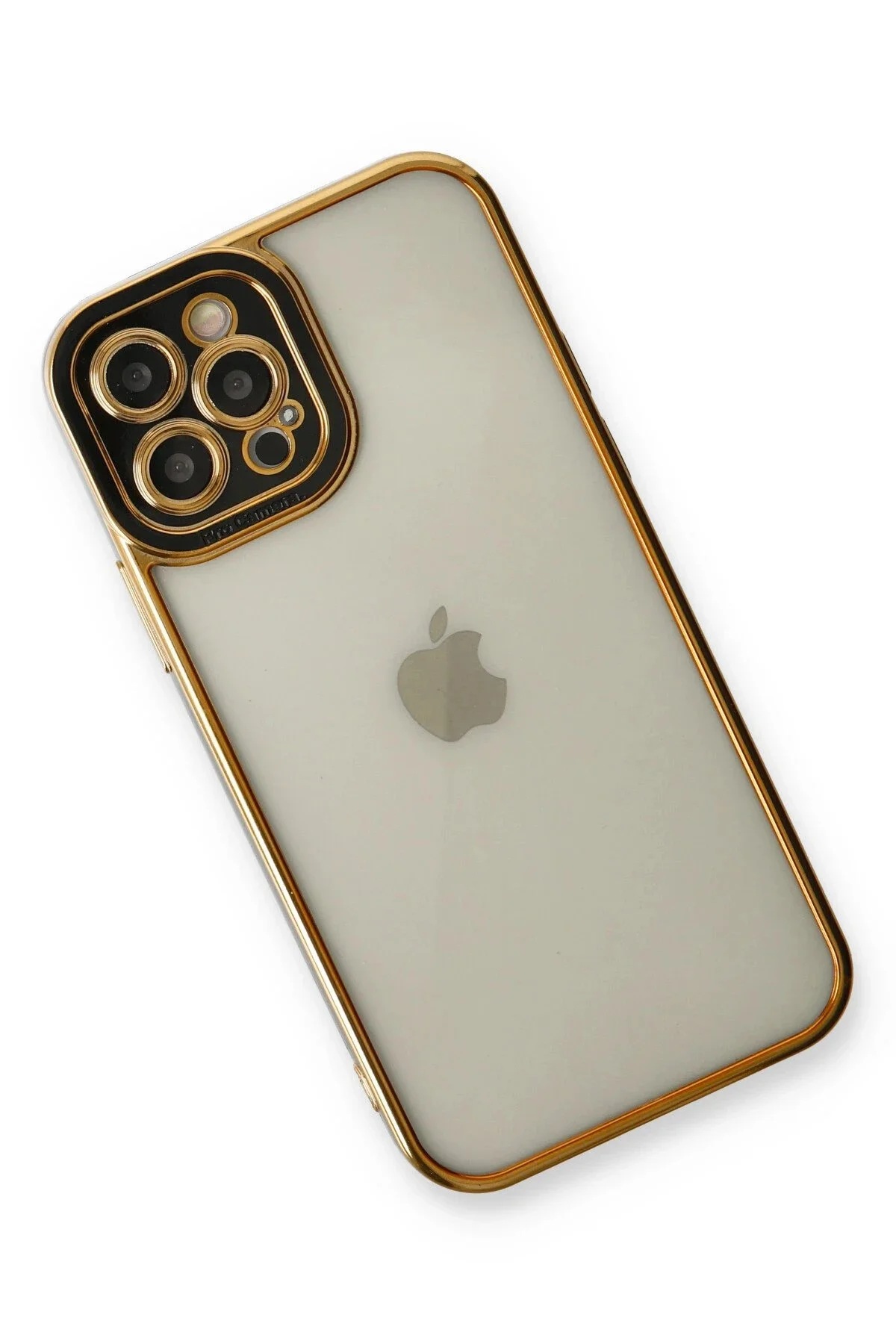 Newface İphone 12 Pro Max Kılıf Liva Lens Silikon - Siyah