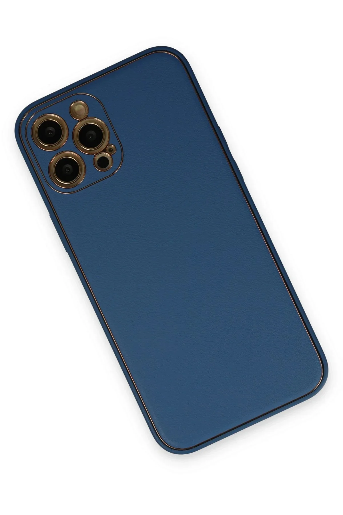 Newface İphone 12 Pro Max Kılıf Coco Deri Silikon Kapak - Açık Ma