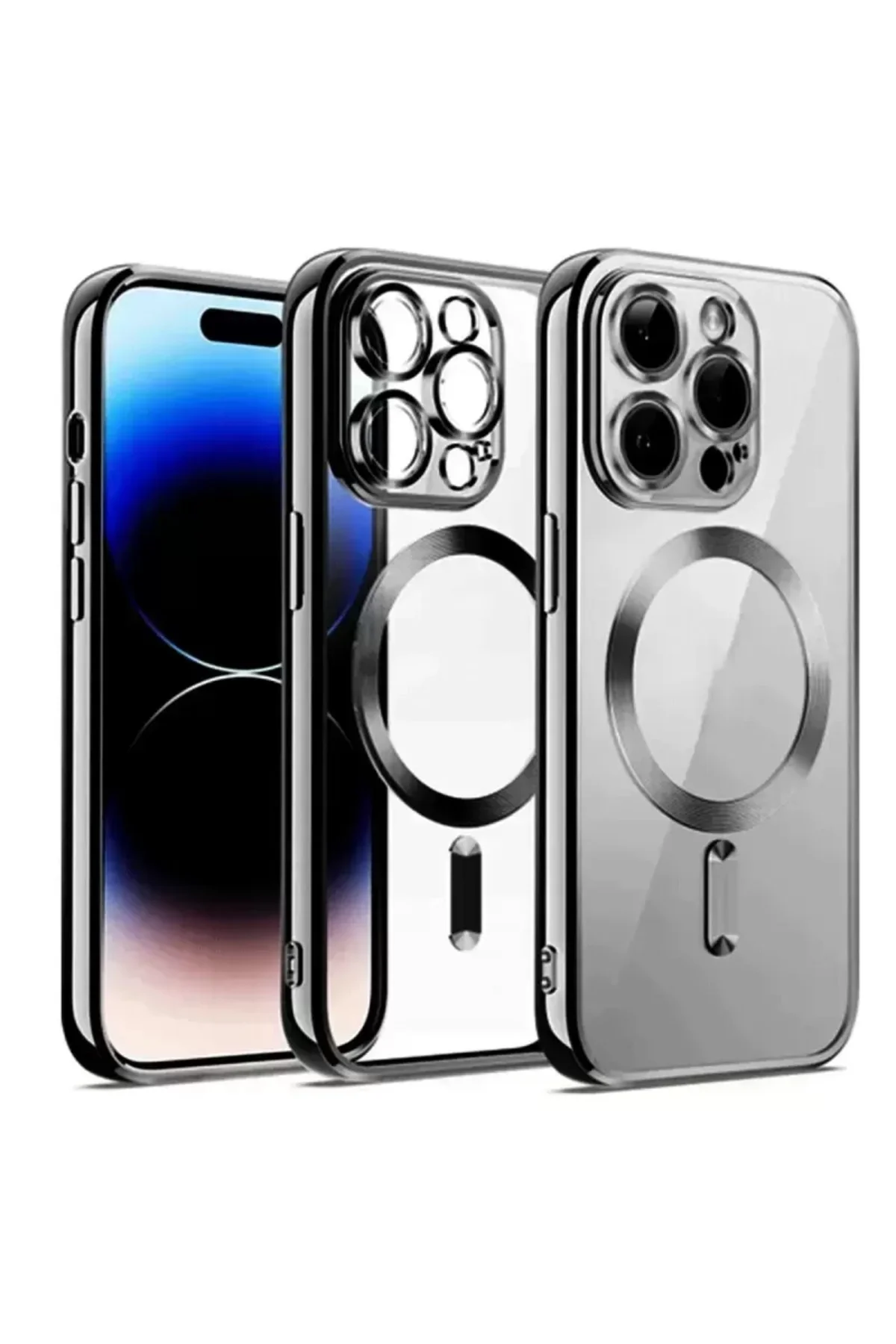 Newface İphone 12 Pro Kılıf Kross Magneticsafe Kapak - Gümüş