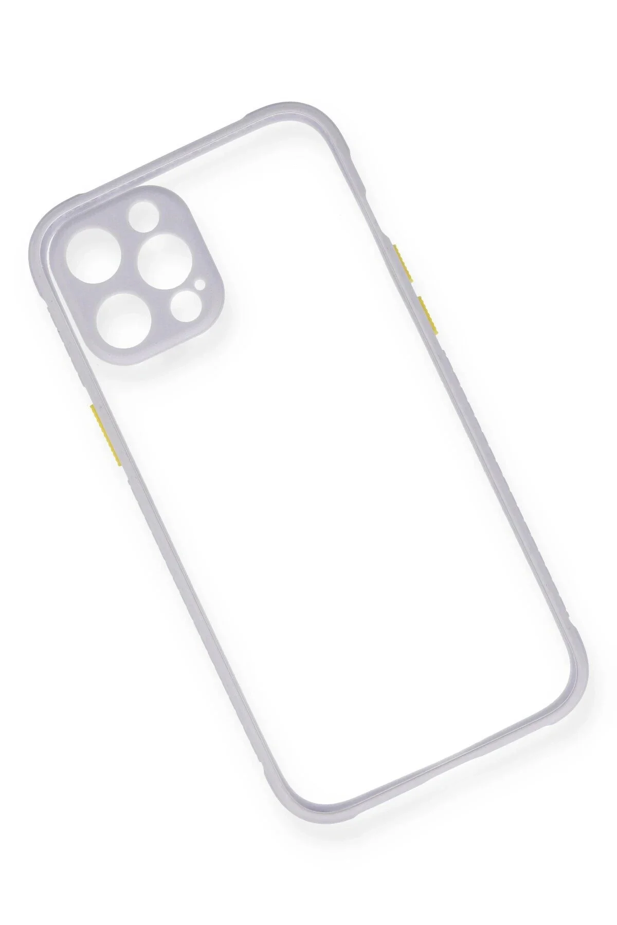 Newface İphone 12 Pro Max Kılıf Miami Şeffaf Silikon - Lila