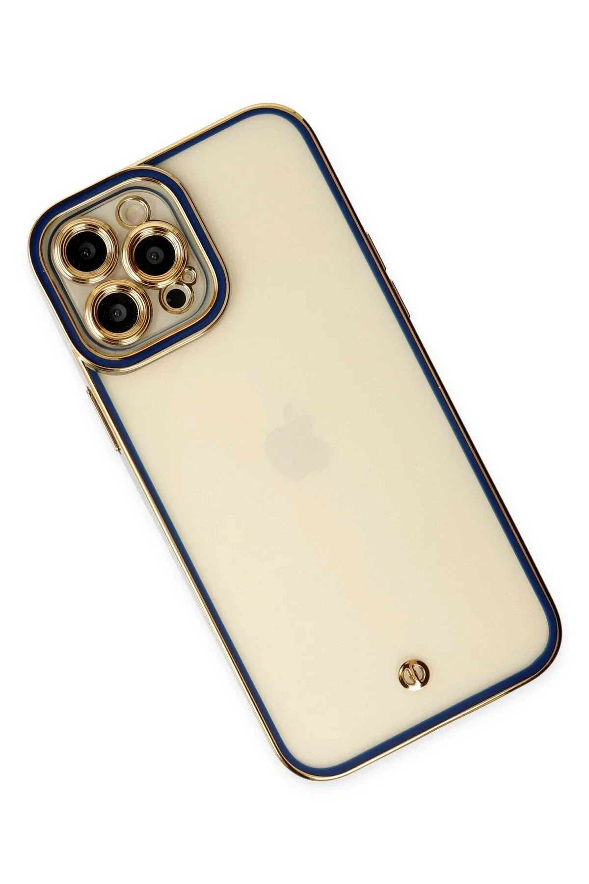 Newface İphone 12 Pro Kılıf Liva Lens Silikon - Mavi