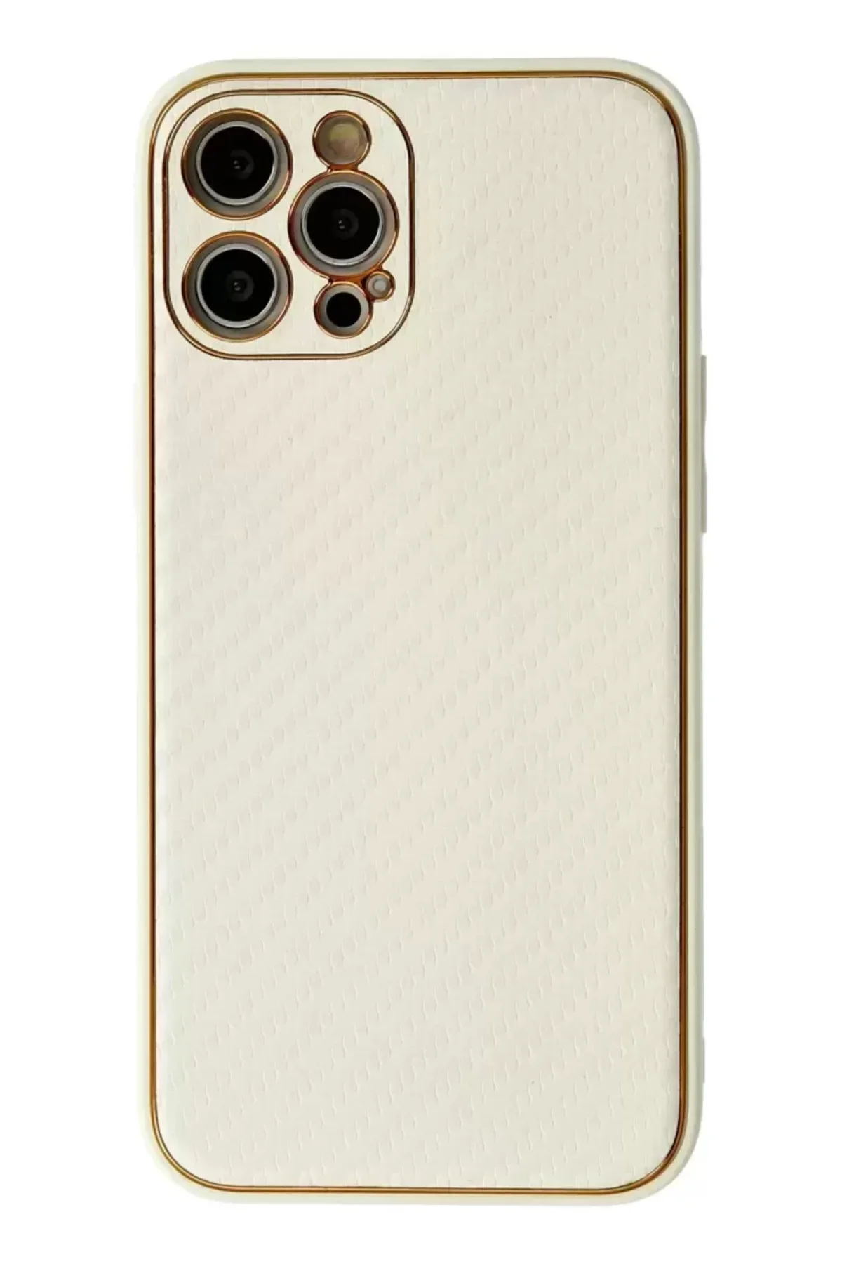 Newface İphone 12 Pro Max Kılıf Coco Karbon Silikon - Beyaz