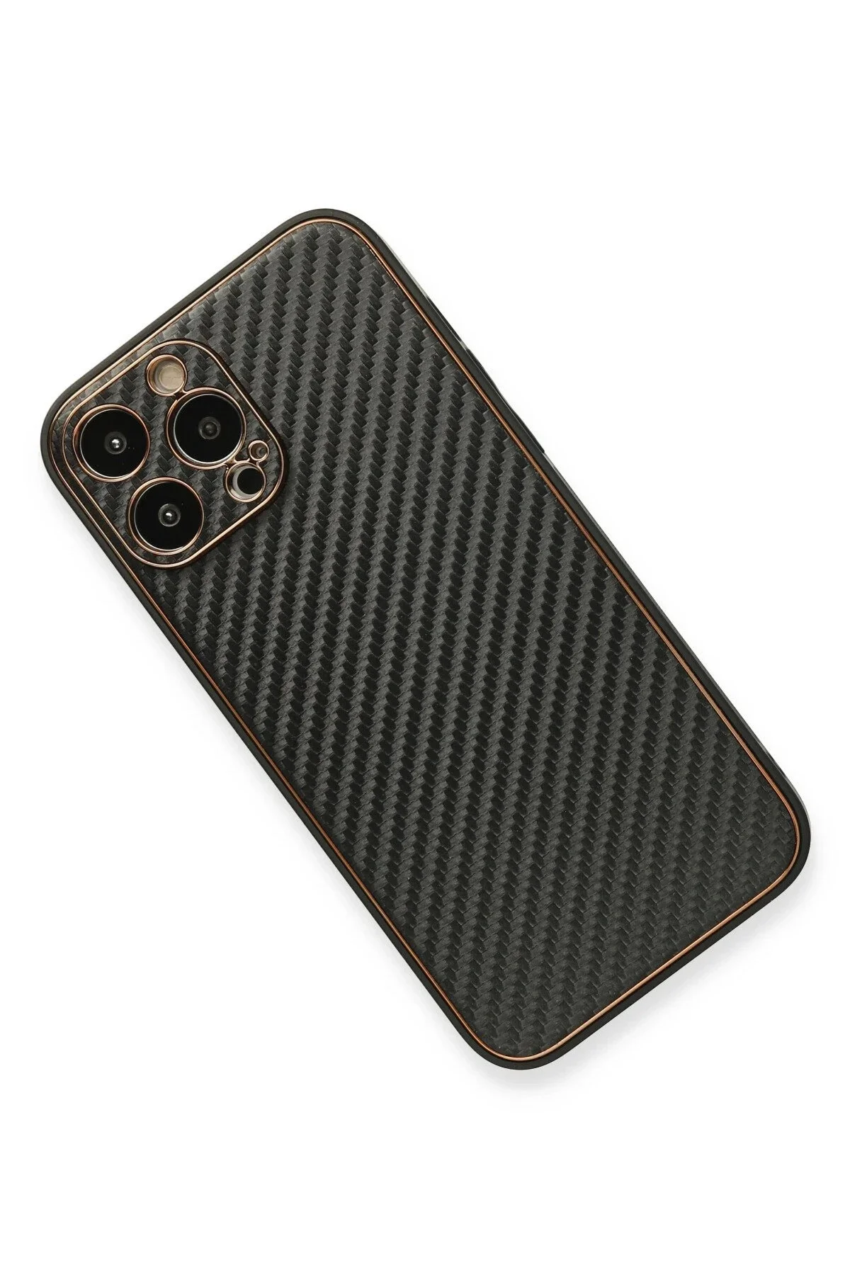 Newface İphone 13 Pro Max Kılıf Coco Karbon Silikon - Siyah