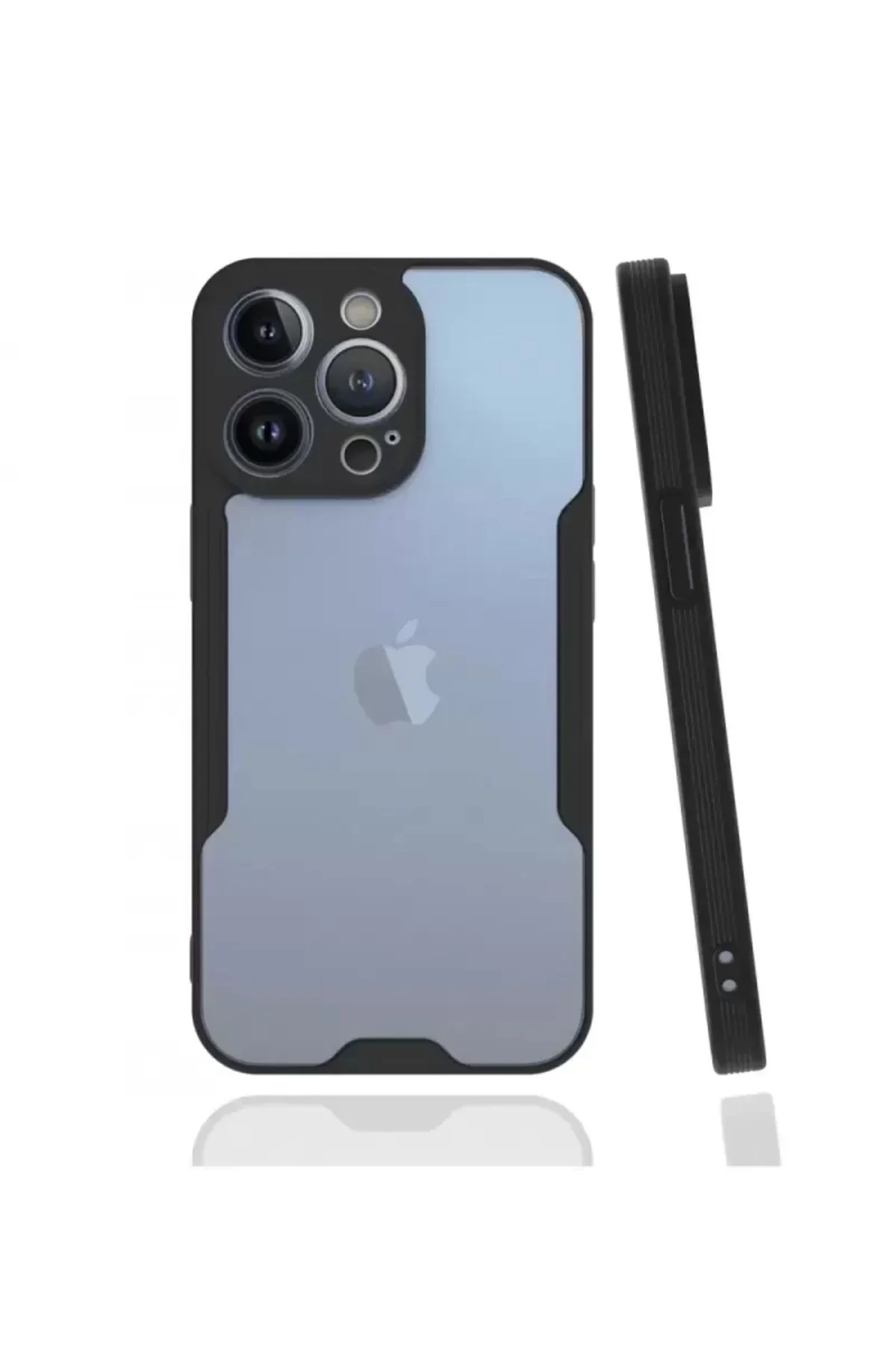 Newface İphone 13 Pro Kılıf Platin Silikon - Siyah