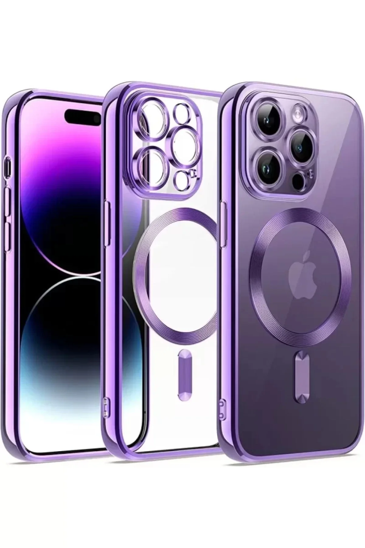 Newface İphone 13 Pro Max Kılıf Kross Magneticsafe Kapak - Mor