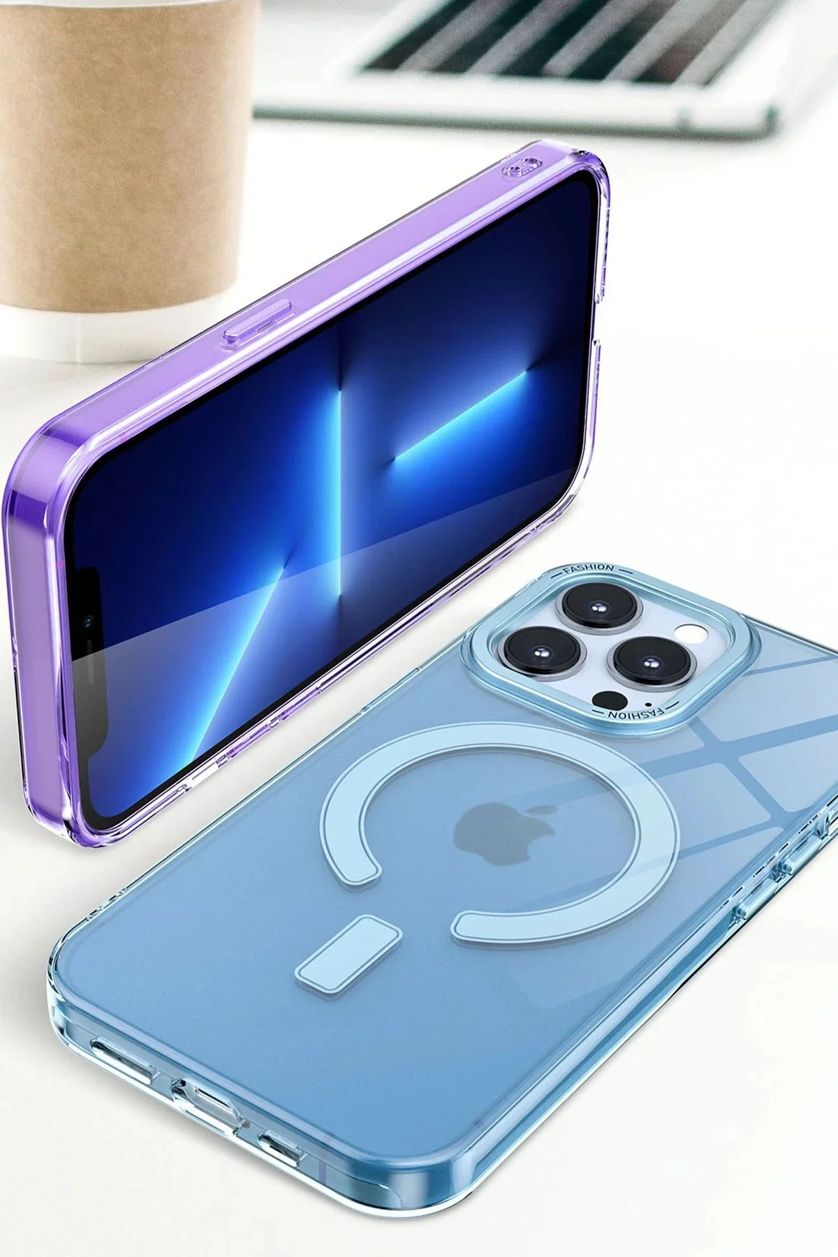 Newface İphone 13 Pro Kılıf Troy Magsafe Kapak - Mor