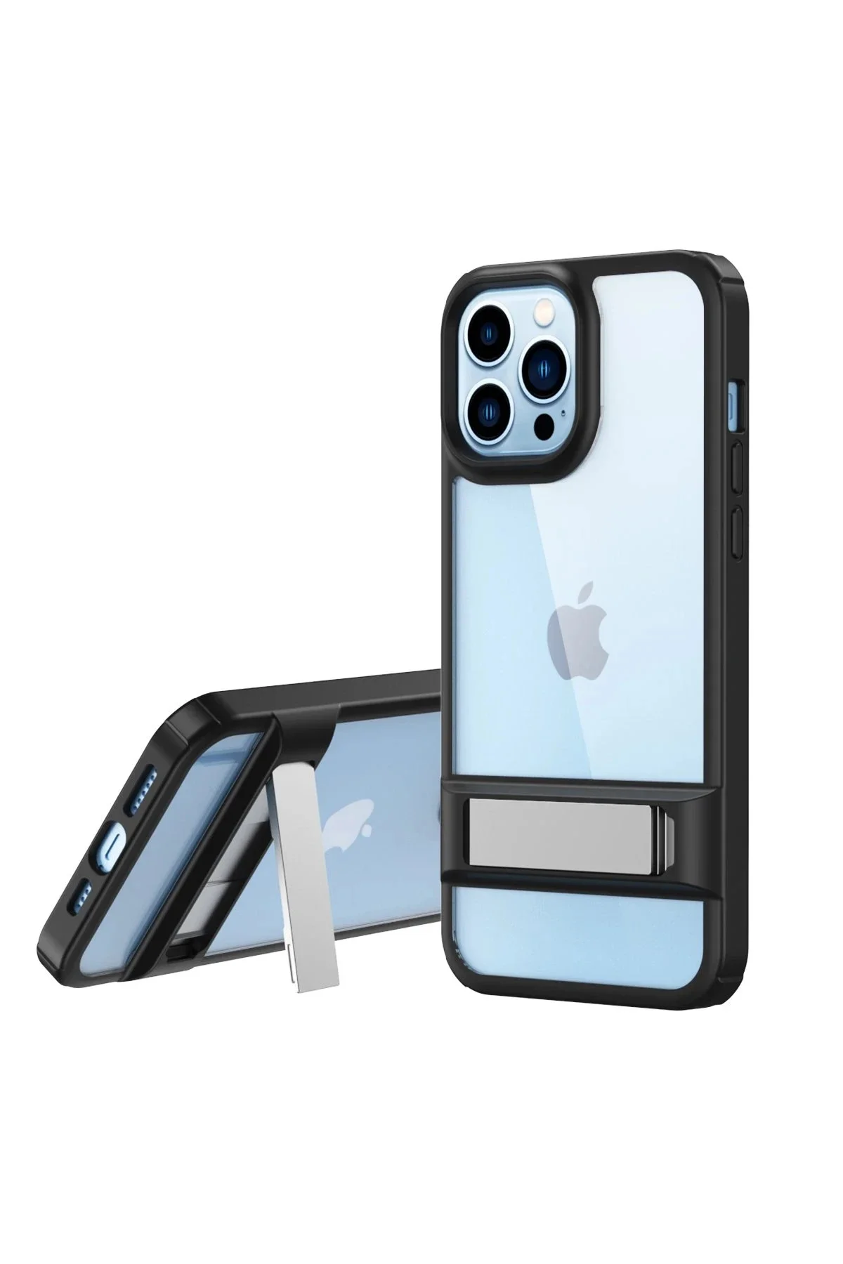 Newface İphone 13 Pro Kılıf Rolet Stand Kapak - Siyah