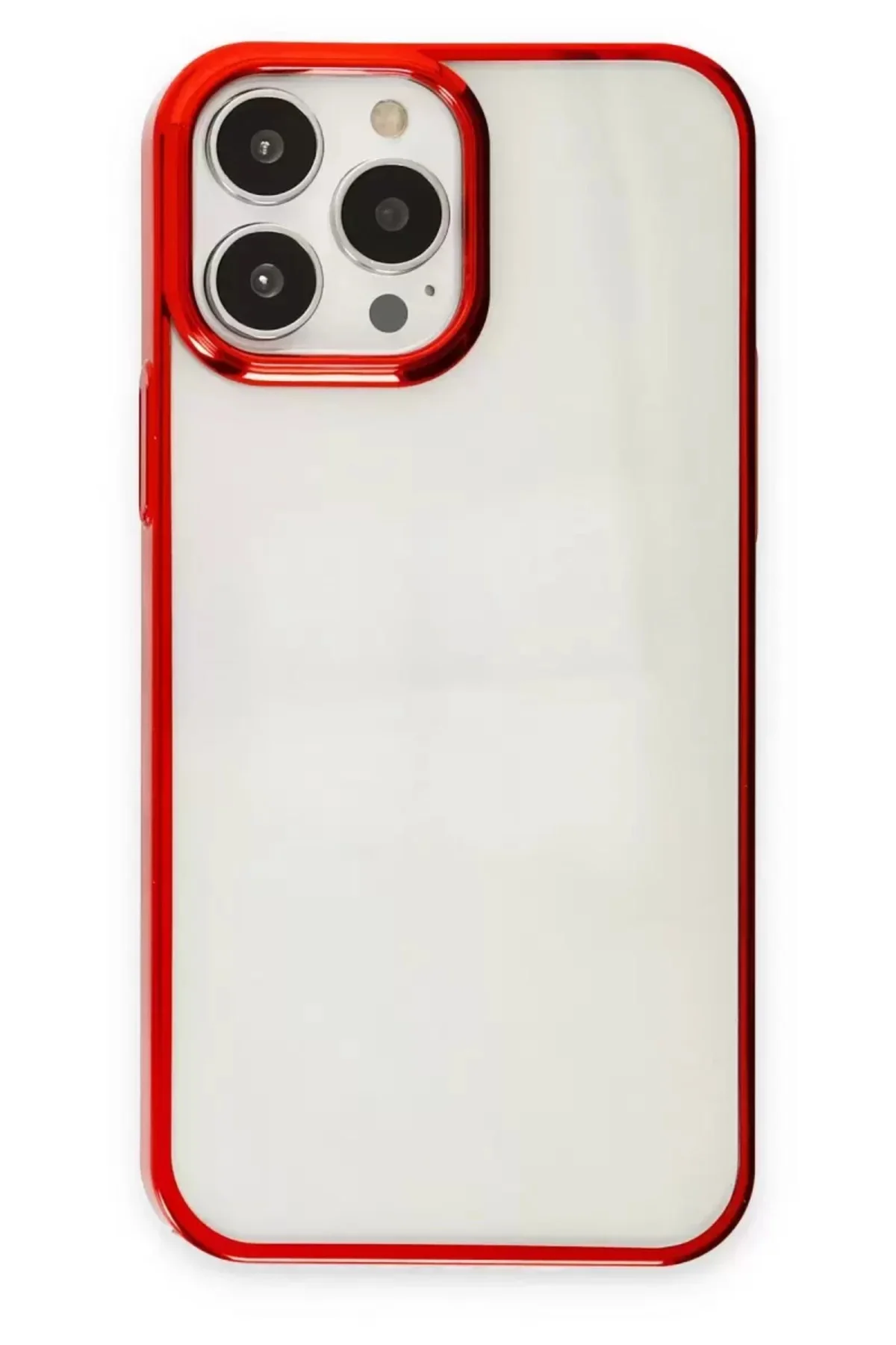 Newface İphone 13 Pro Max Kılıf Element Silikon - Kırmızı