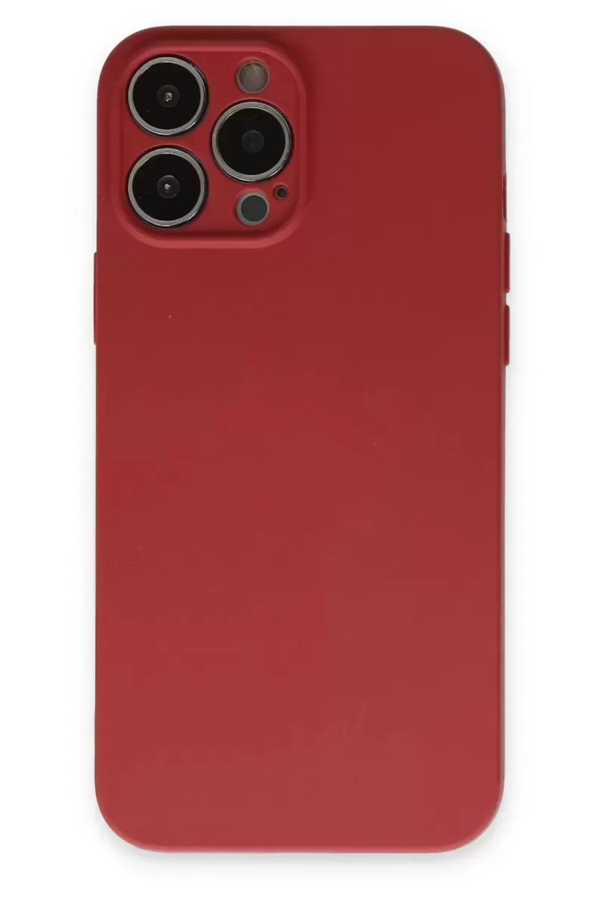 Newface İphone 13 Pro Kılıf Nano İçi Kadife Silikon - Kiremit