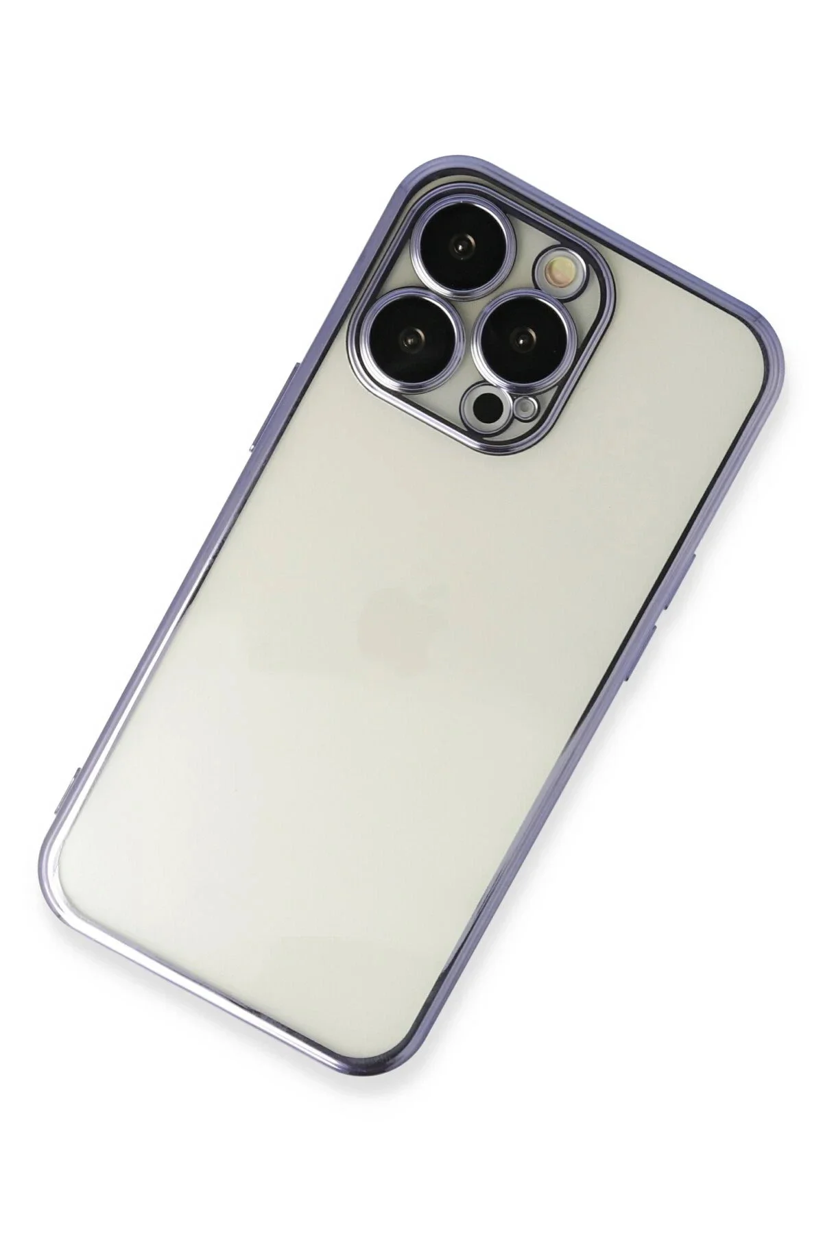 Newface İphone 13 Pro Max Kılıf Razer Lensli Silikon - Mor