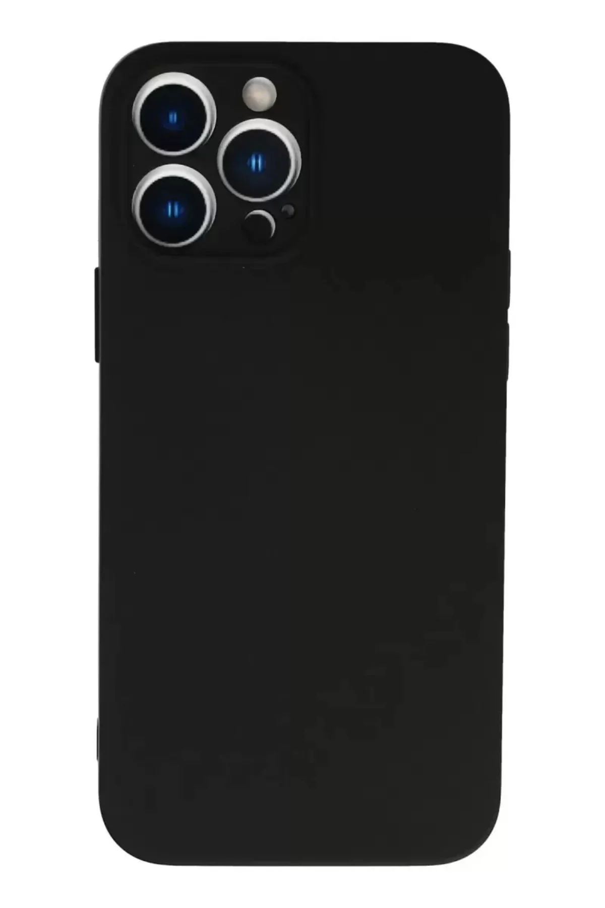 Newface İphone 13 Pro Kılıf Nano İçi Kadife Silikon - Siyah
