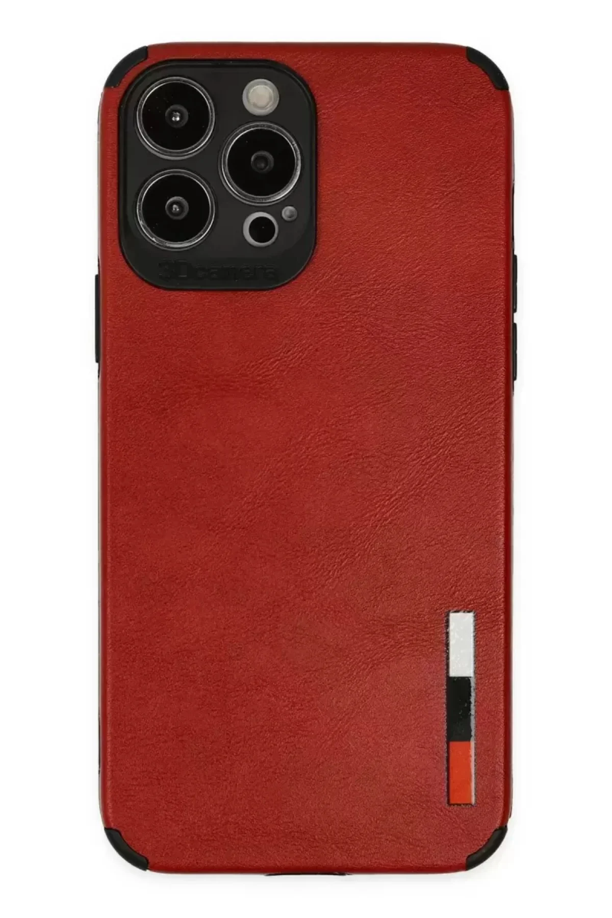 Newface İphone 13 Pro Max Kılıf Loop Deri Silikon - Kırmızı