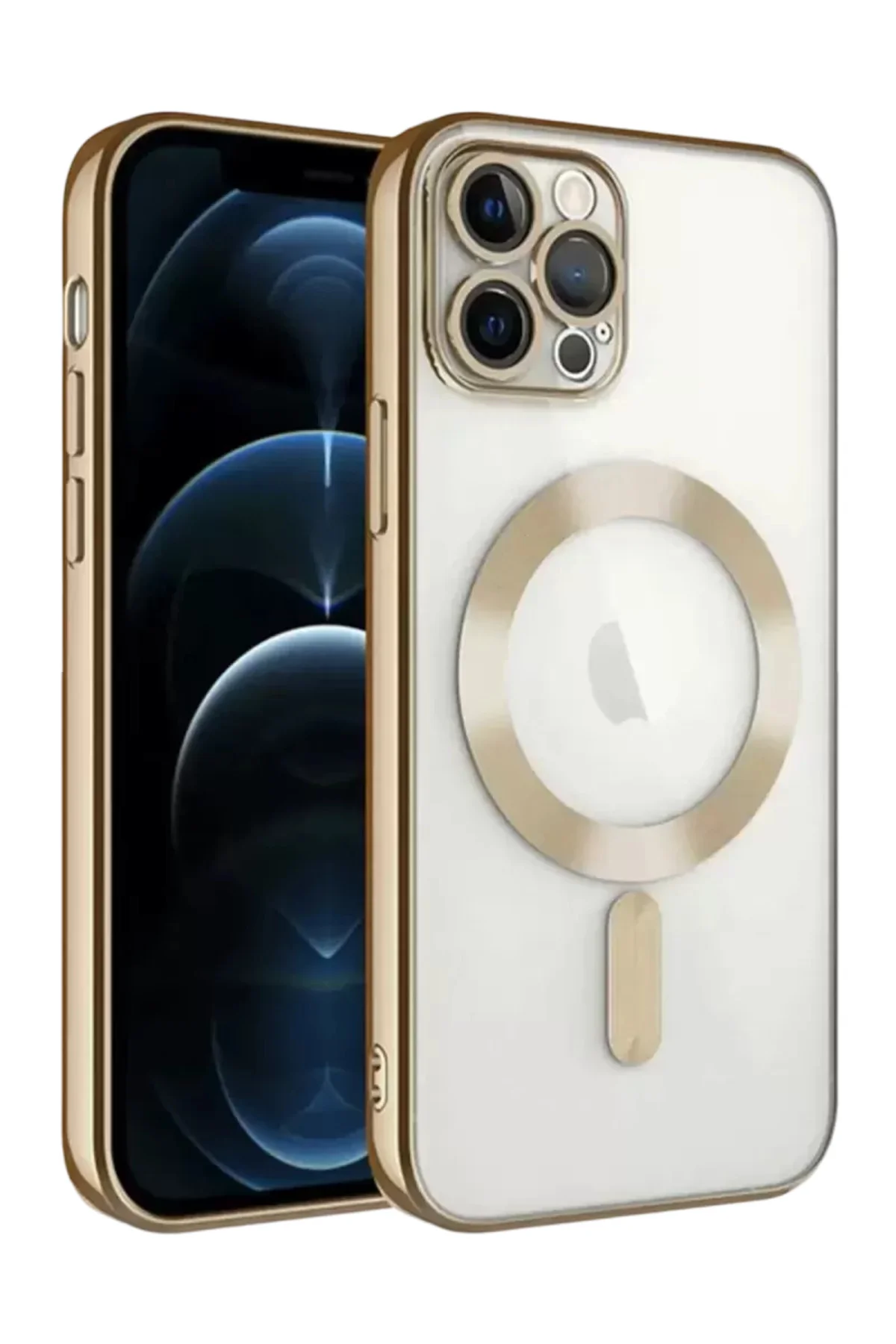 Newface İphone 13 Pro Kılıf Kross Magneticsafe Kapak - Gold