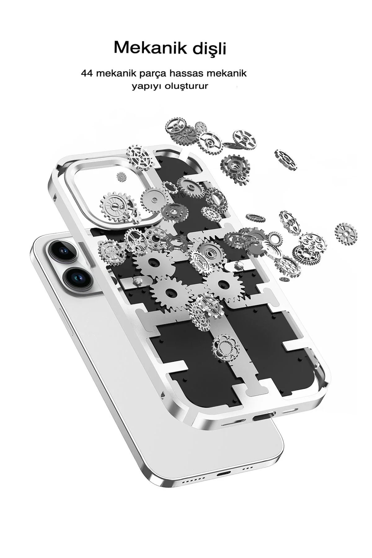 Newface İphone 13 Pro Kılıf Mekanik Bumper Kapak - Yeşil