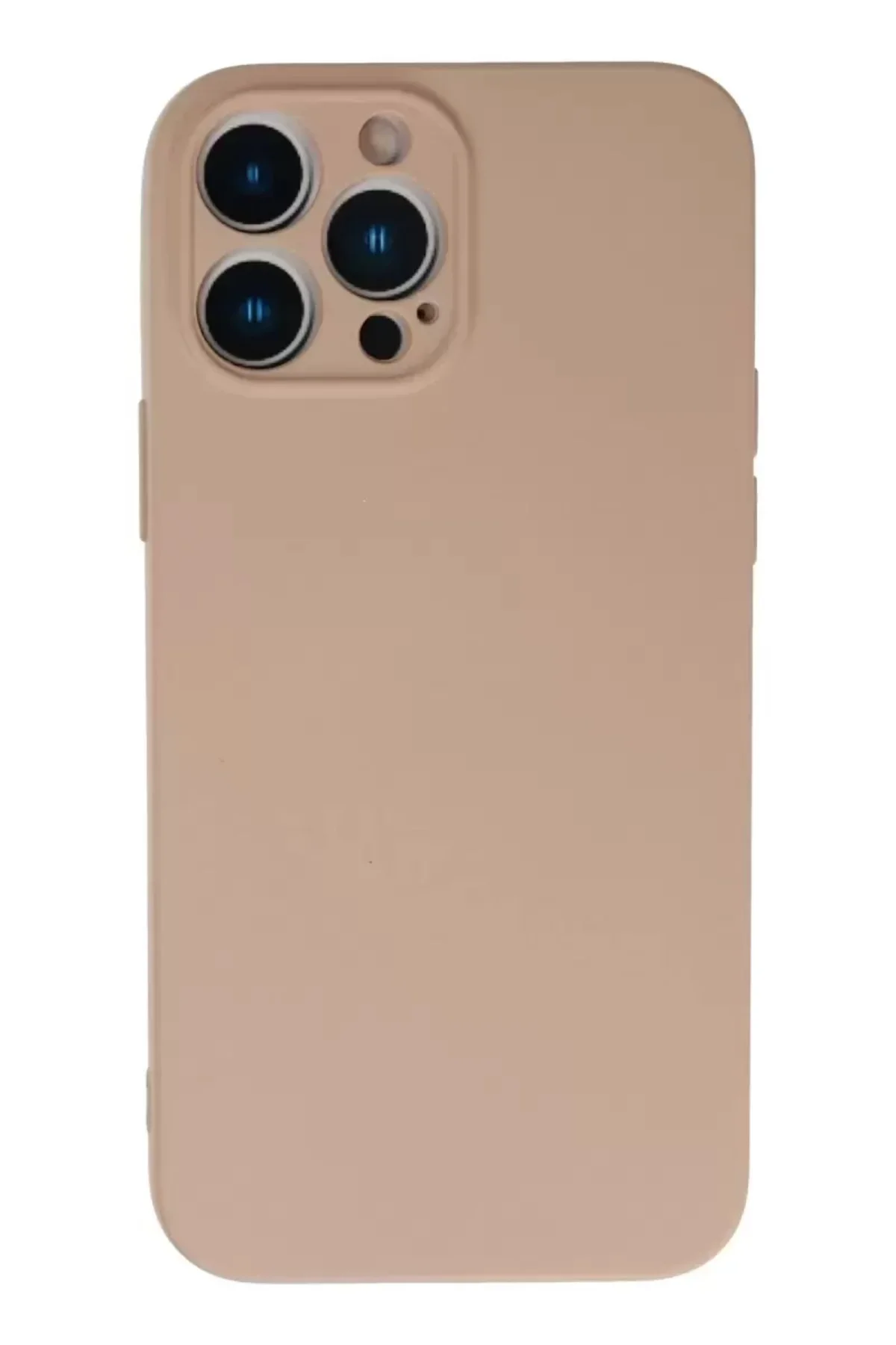 Newface İphone 13 Pro Max Kılıf Nano İçi Kadife Silikon - Pudra