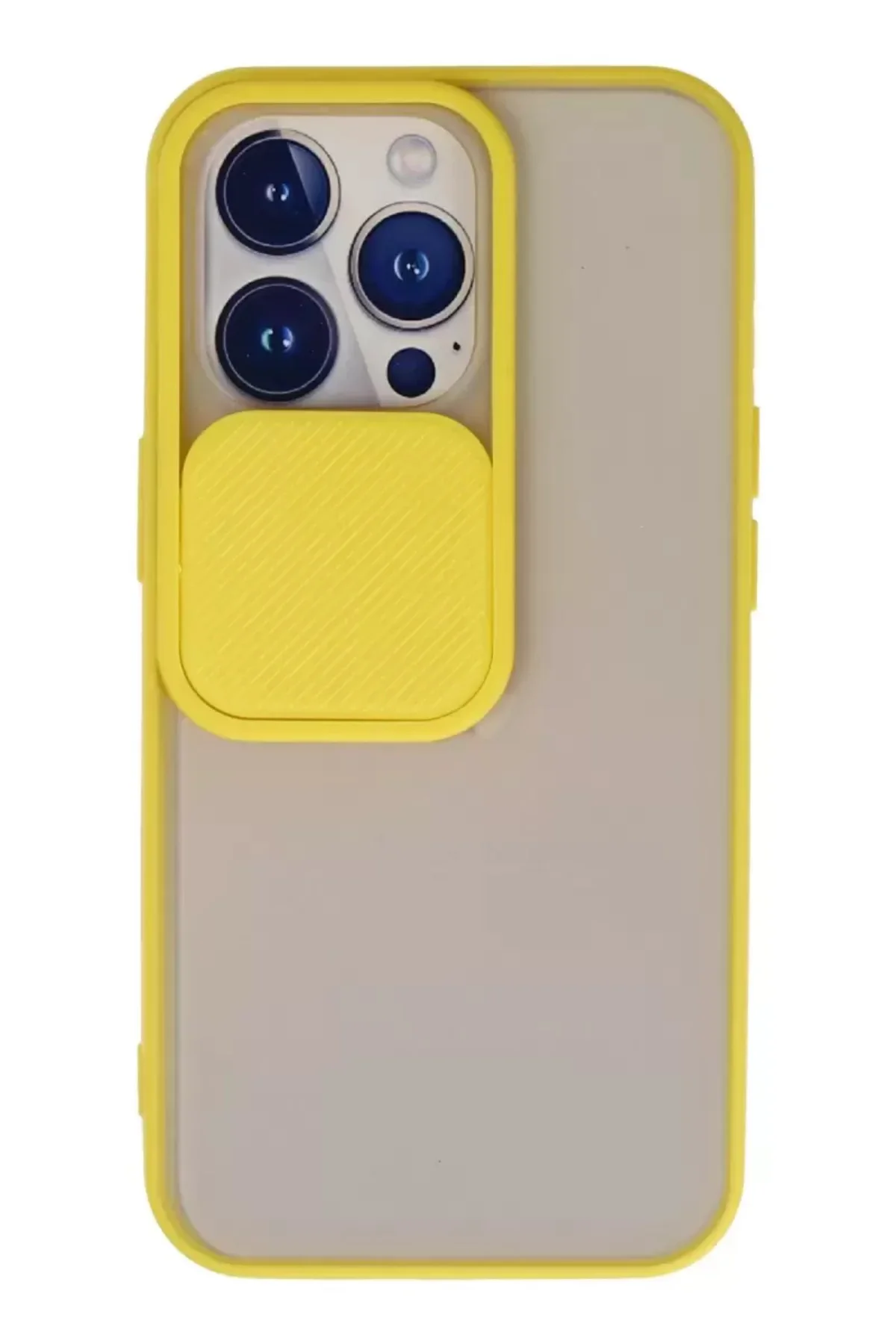 Newface İphone 13 Pro Kılıf Palm Buzlu Kamera Sürgülü Silikon - S