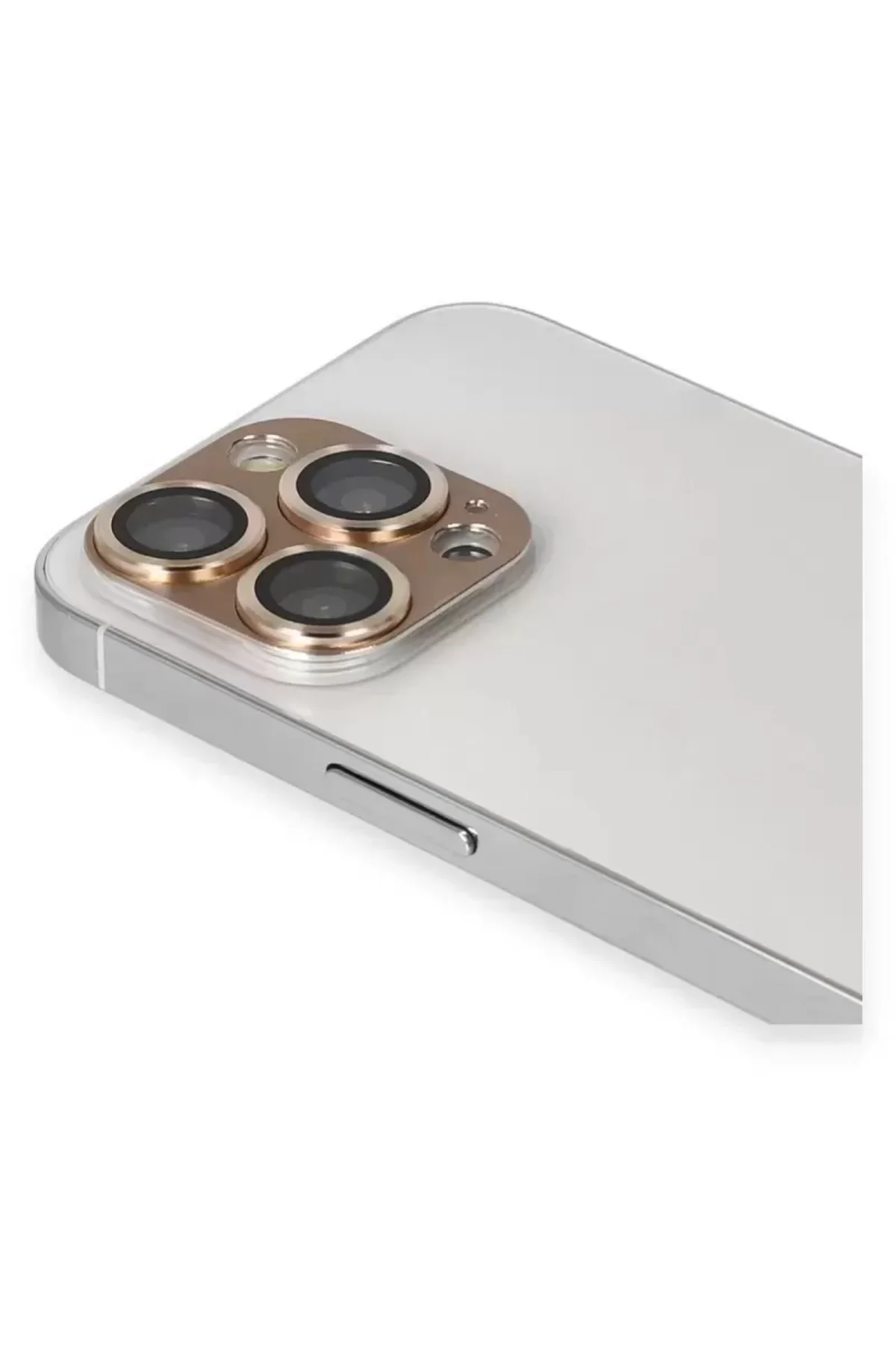 Newface İphone 13 Pro Max Pers Alüminyum Kamera Lens - Gold