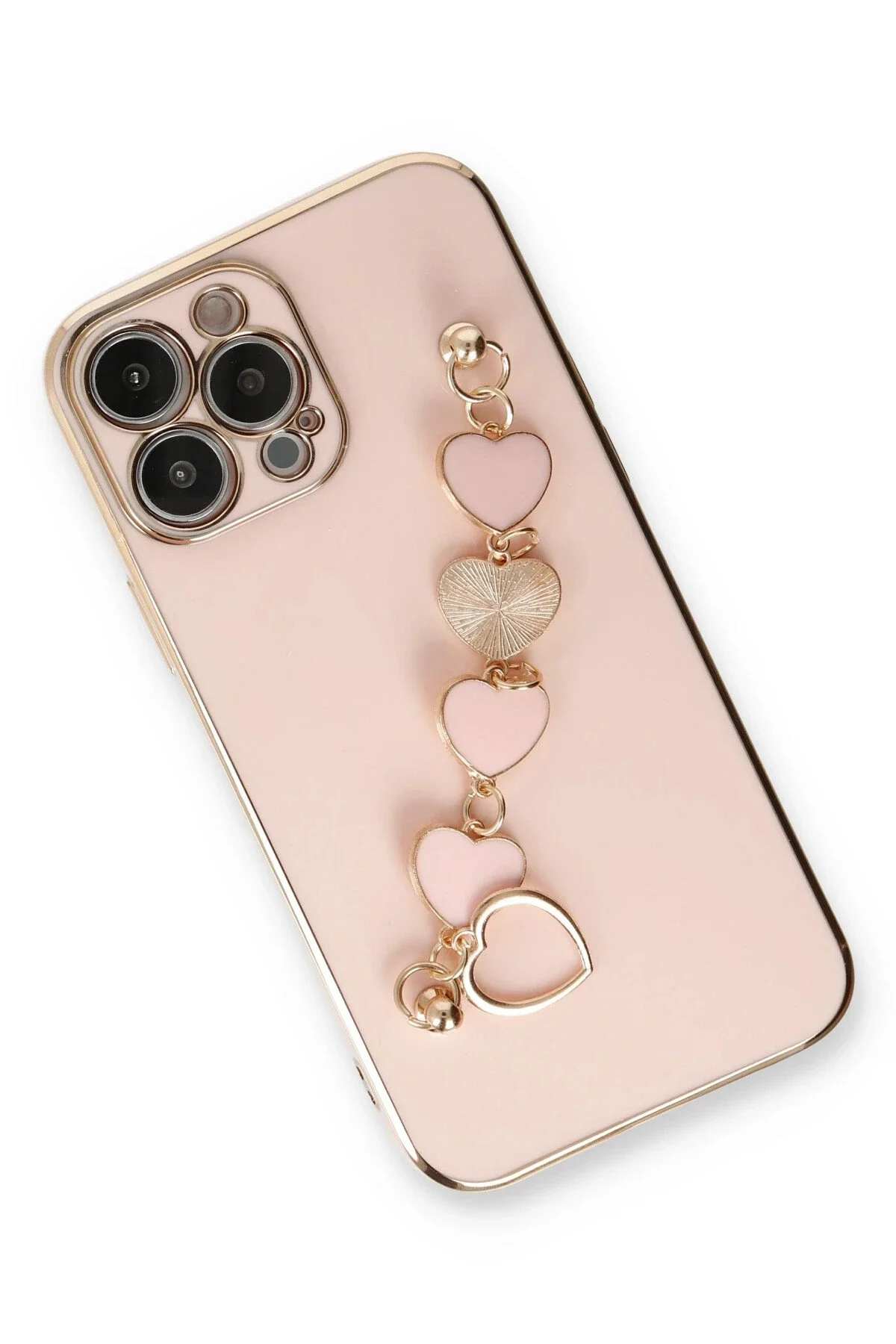 Newface İphone 13 Pro Max Kılıf Esila Silikon - Pudra