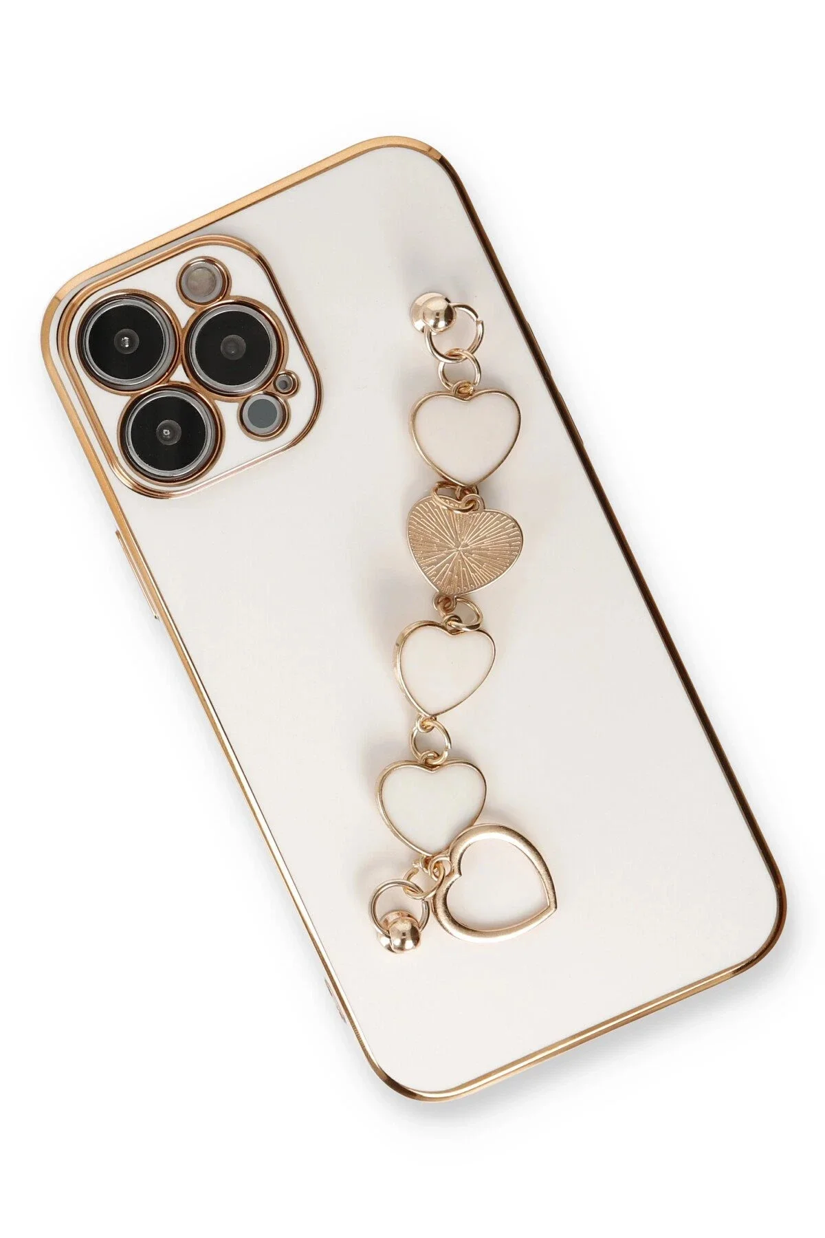 Newface İphone 13 Pro Max Kılıf Esila Silikon - Beyaz
