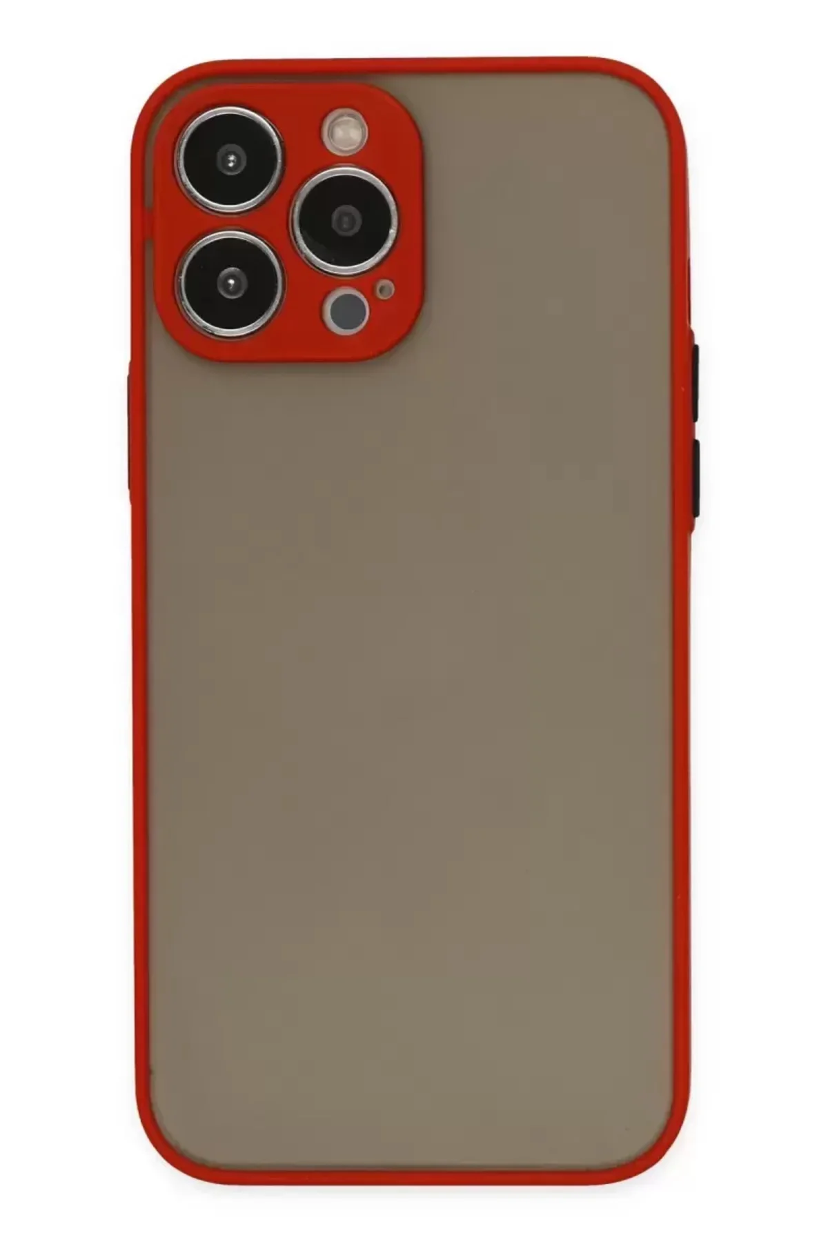Newface İphone 13 Pro Kılıf Montreal Silikon Kapak - Kırmızı