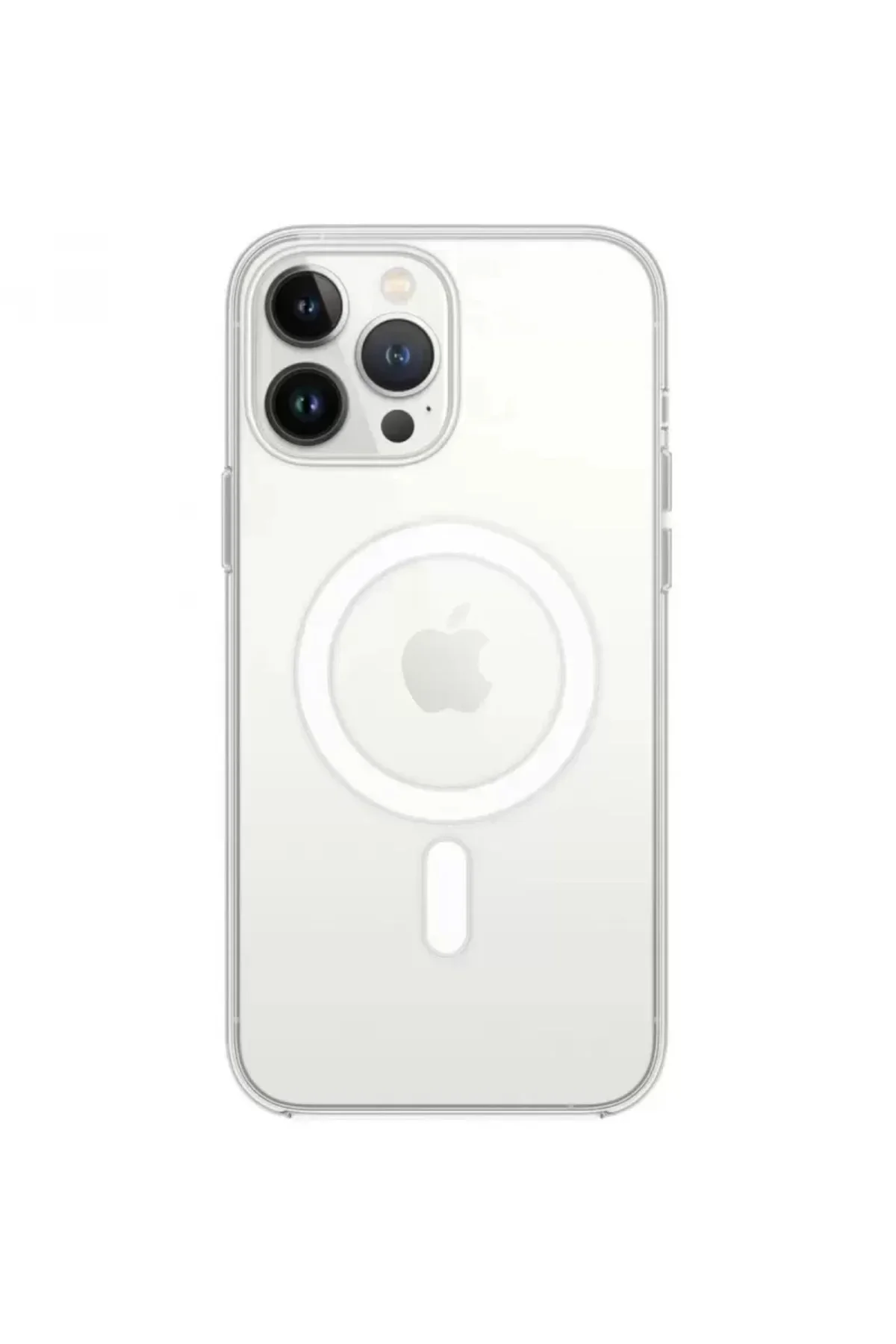 Newface İphone 13 Pro Kılıf Magneticsafe Şeffaf Silikon - Şeffaf