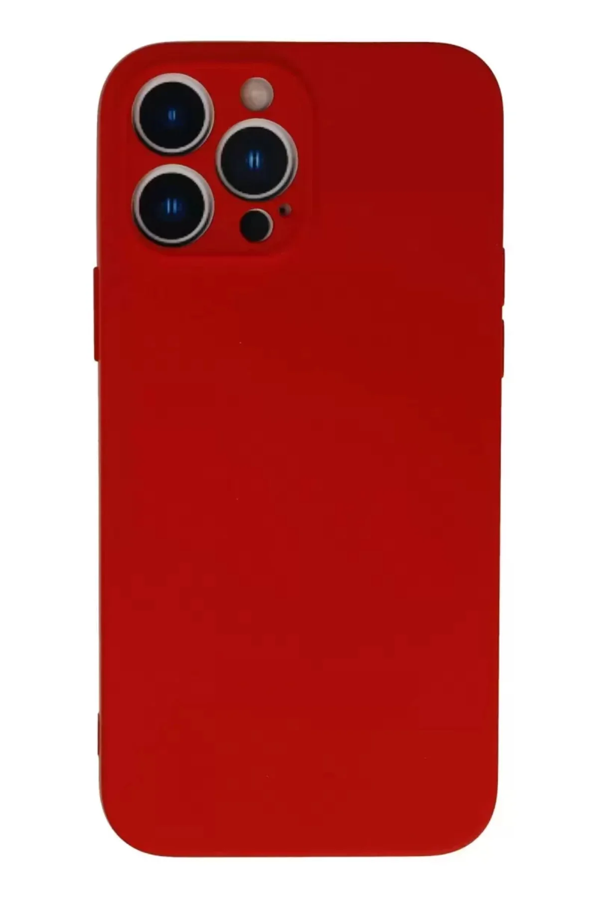 Newface İphone 13 Pro Kılıf Nano İçi Kadife Silikon - Kırmızı