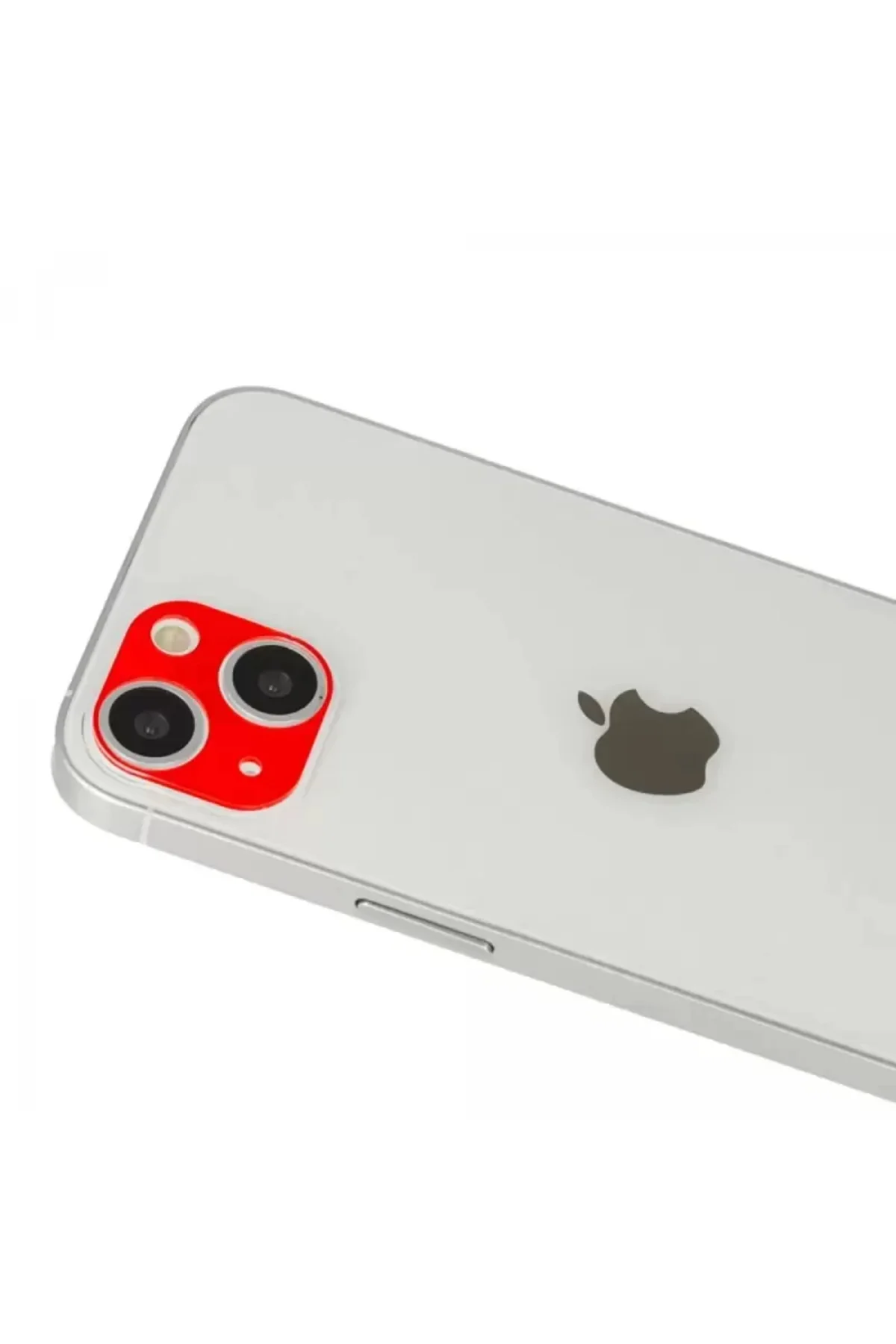 Newface İphone 13 Rainbow Kamera Lens Koruma Cam - Kırmızı