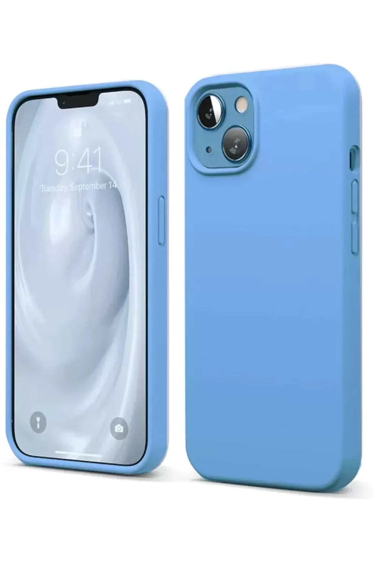 Newface İphone 14 Kılıf First Silikon - Mavi