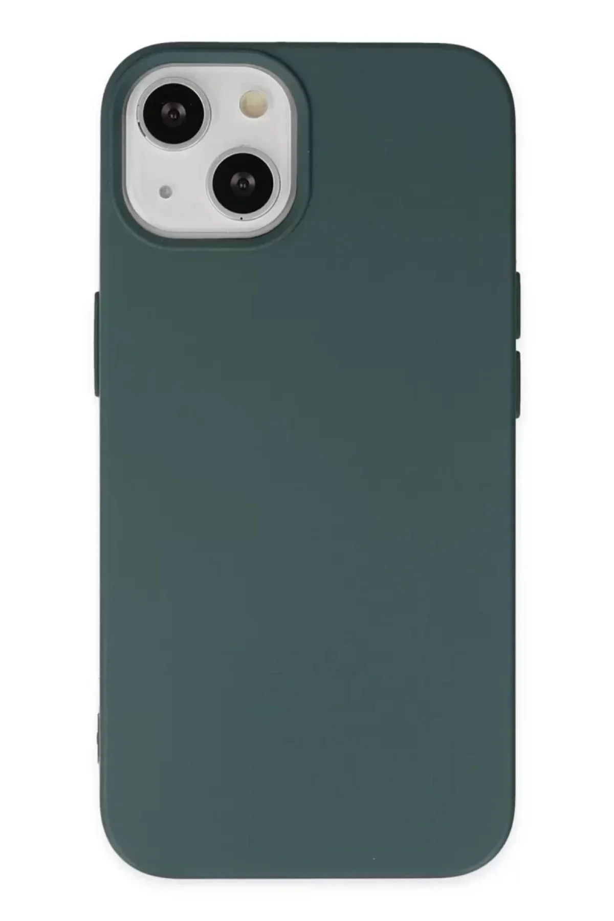 Newface İphone 14 Kılıf Nano İçi Kadife Silikon - Koyu Yeşil