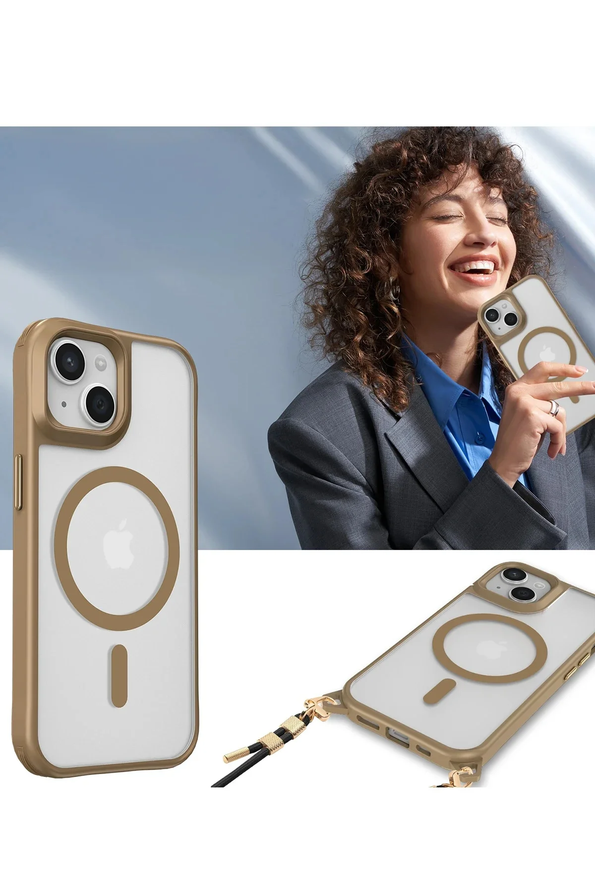 Newface İphone 14 Kılıf Enka Magsafe Silikon Kılıf - Siyah