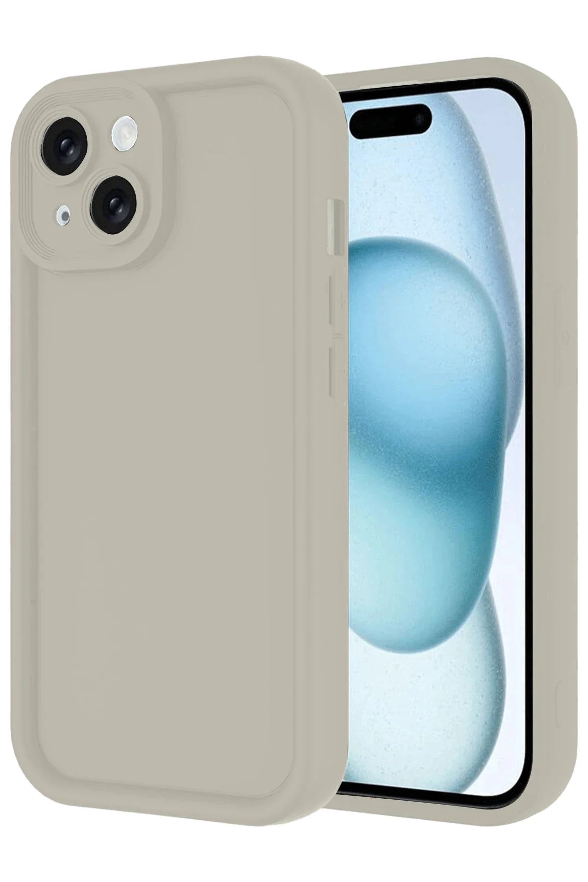 Newface İphone 14 Kılıf Viera Silikon - Krem
