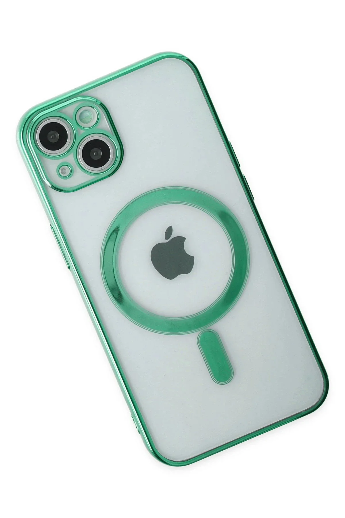 Newface İphone 14 Plus Kılıf Magneticsafe Lazer Silikon - Haki Ye