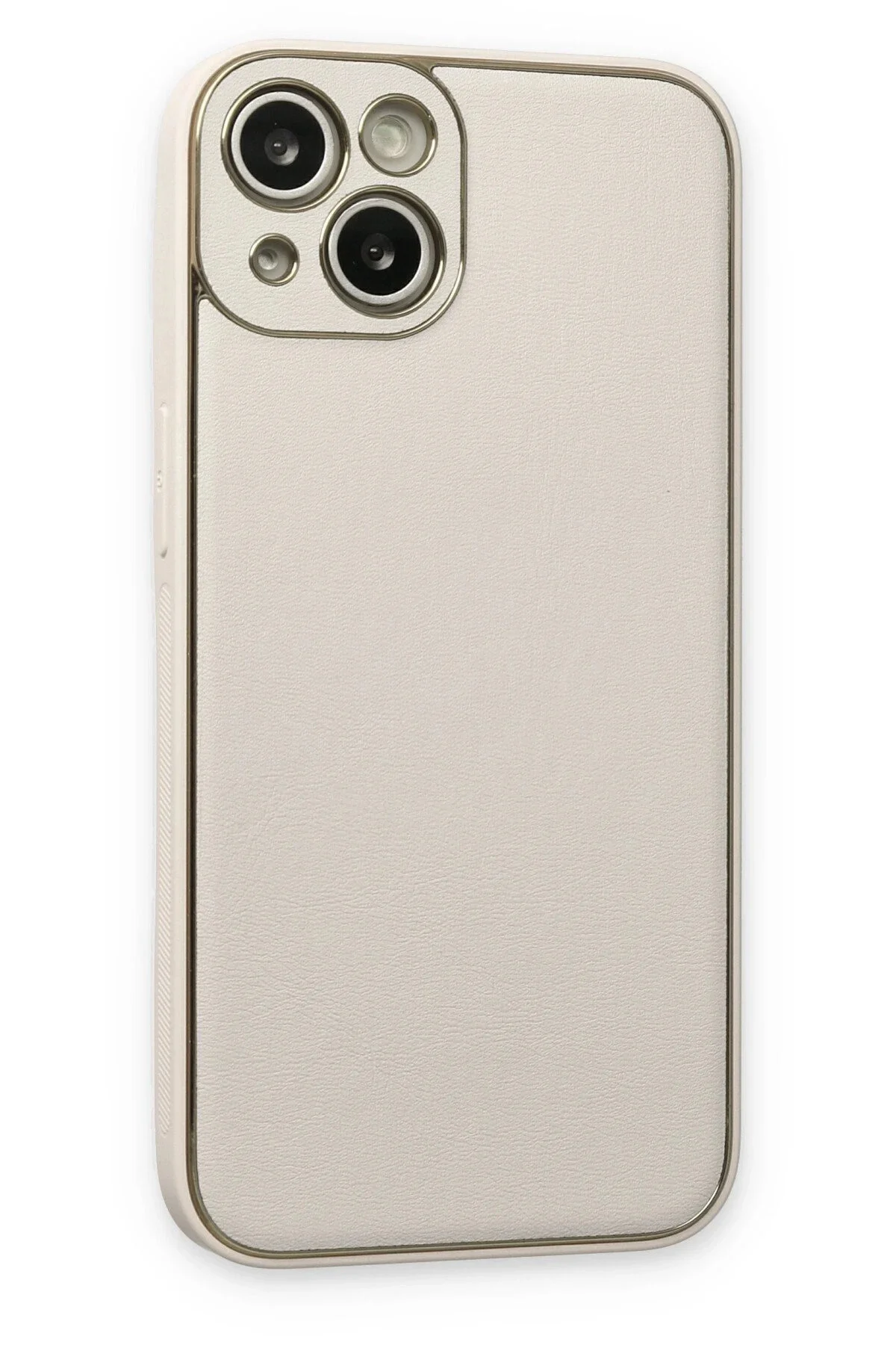 Newface İphone 14 Plus Kılıf Coco Deri Silikon Kapak - Beyaz
